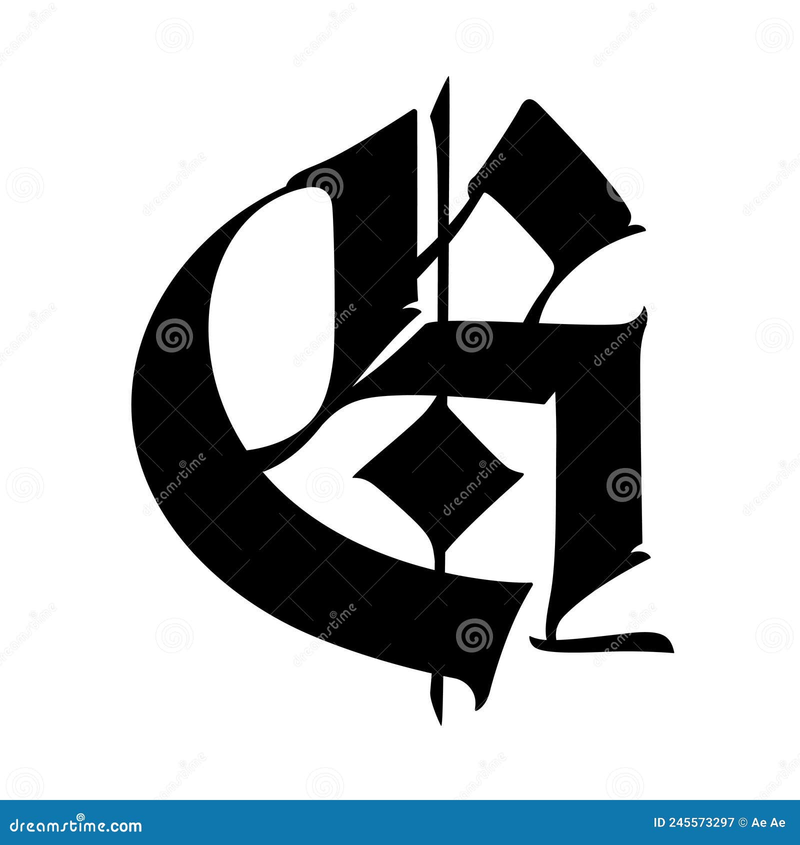 Gothic. Vector. Uppercase letters on a dark background. Beautiful and  stylish calligraphy. Elegant European typeface for tattoo and design.  Medieval G Stock Vector Image & Art - Alamy