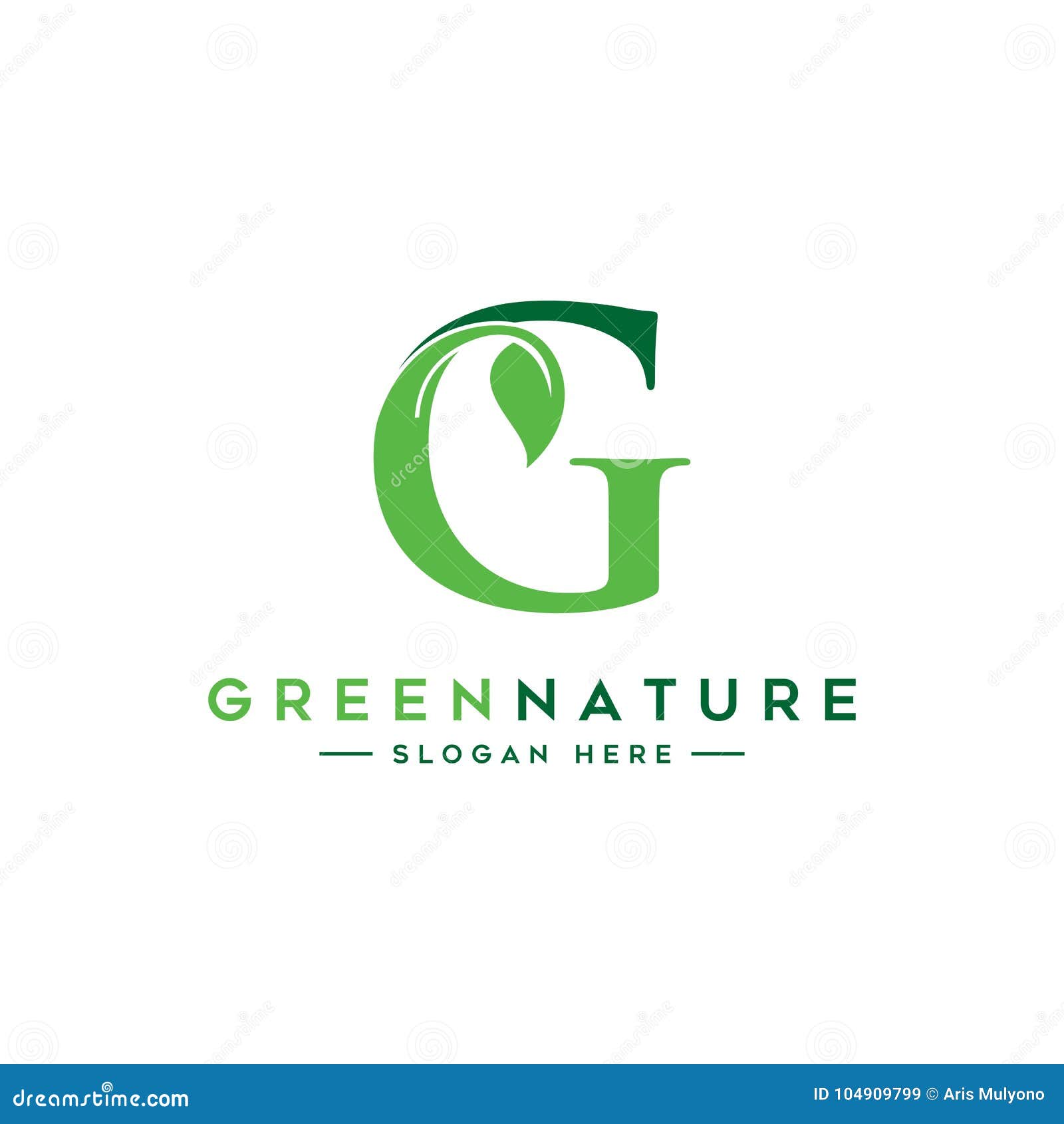 Letter G Leaf Logo Natural Logos Stock Illustration - Illustration of ...