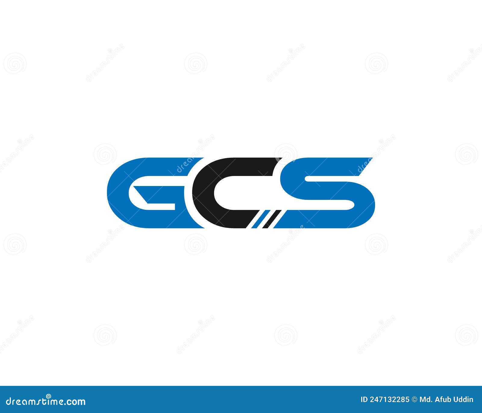 letter gcs unique logo  idea concept