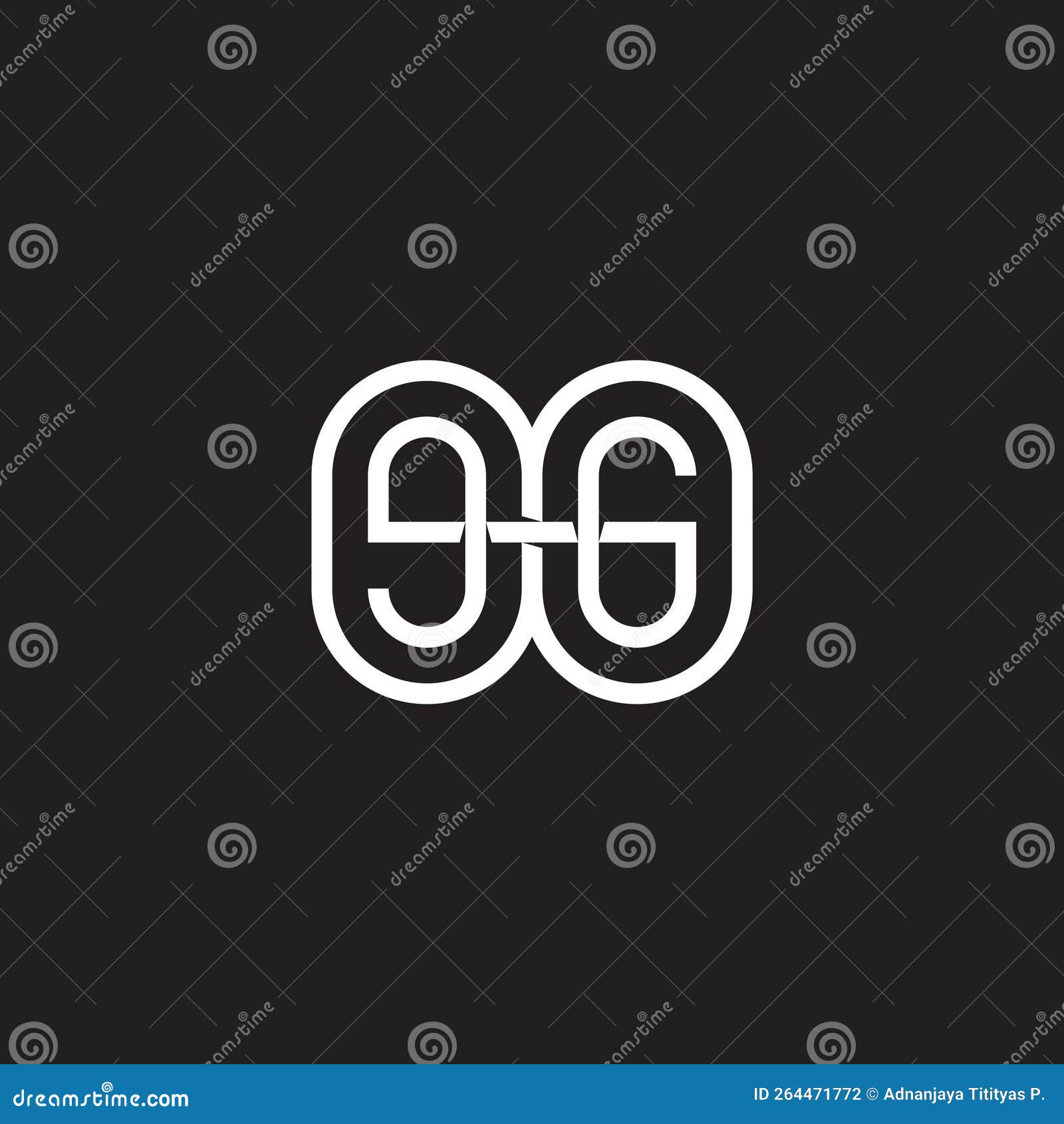 Letter Gg Circles Geometric Link Line Logo Vector Stock Vector