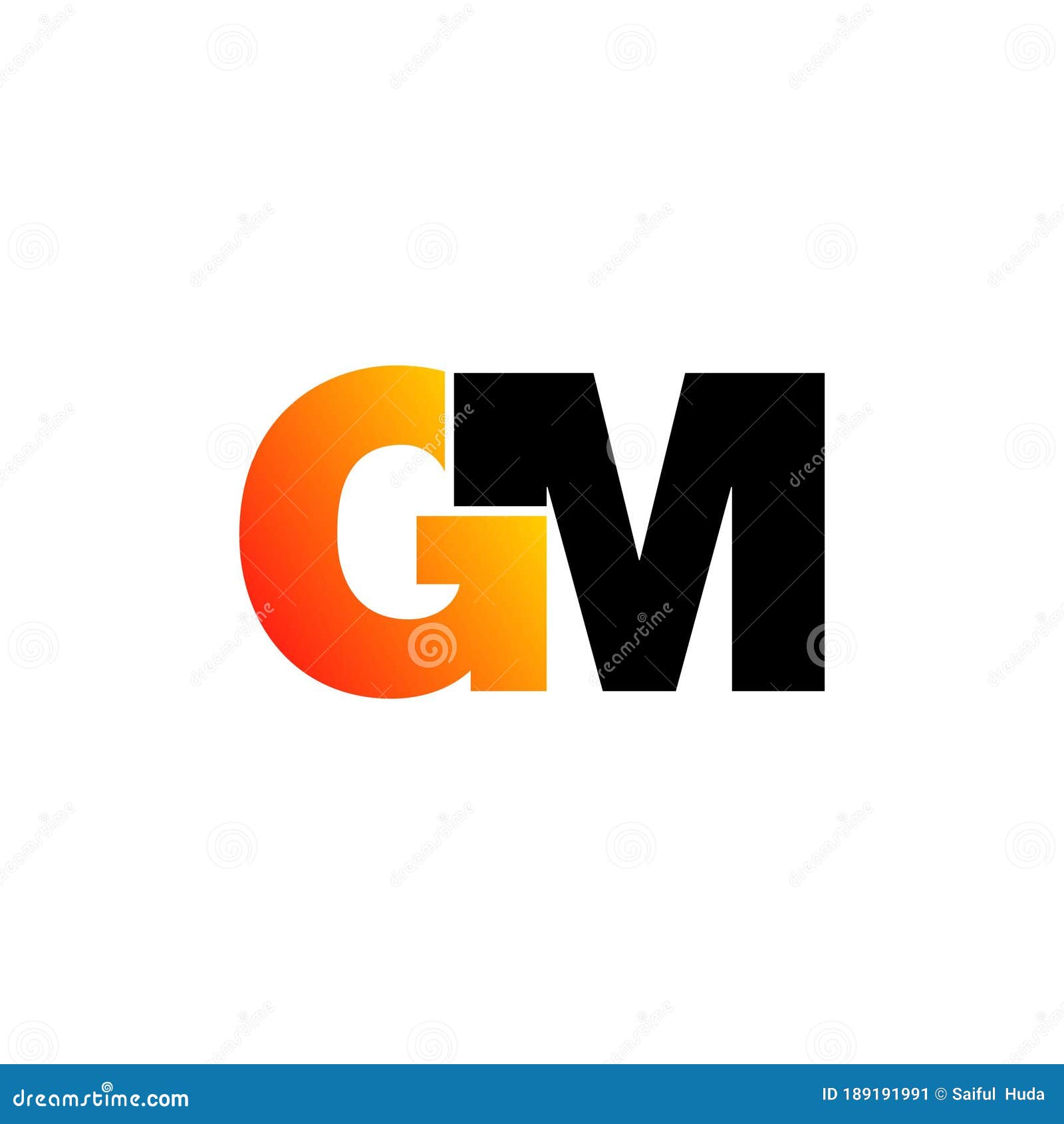 crown monogram gm logo design