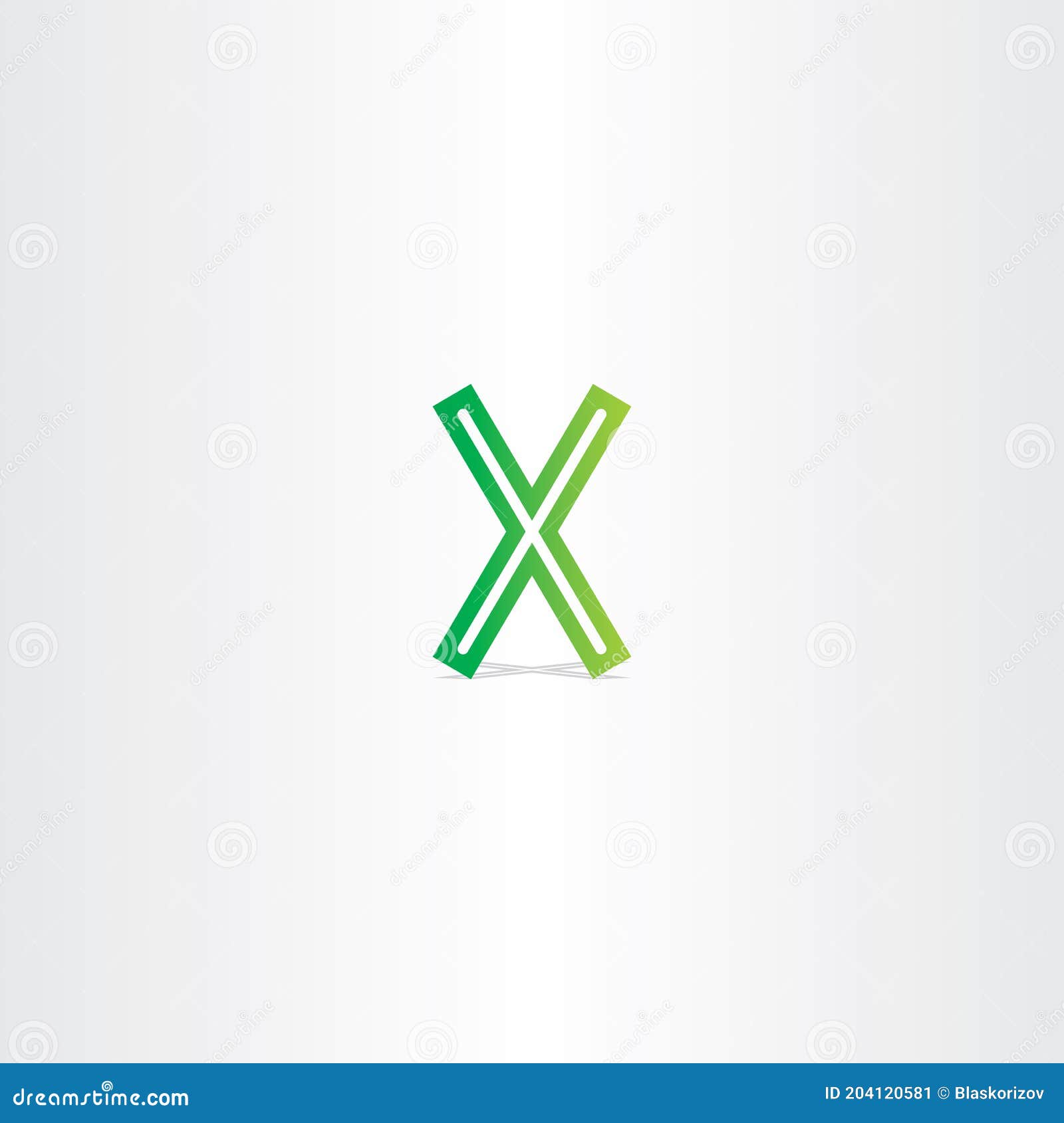 Letter X Green Logotype Vector Symbol Element Stock Vector