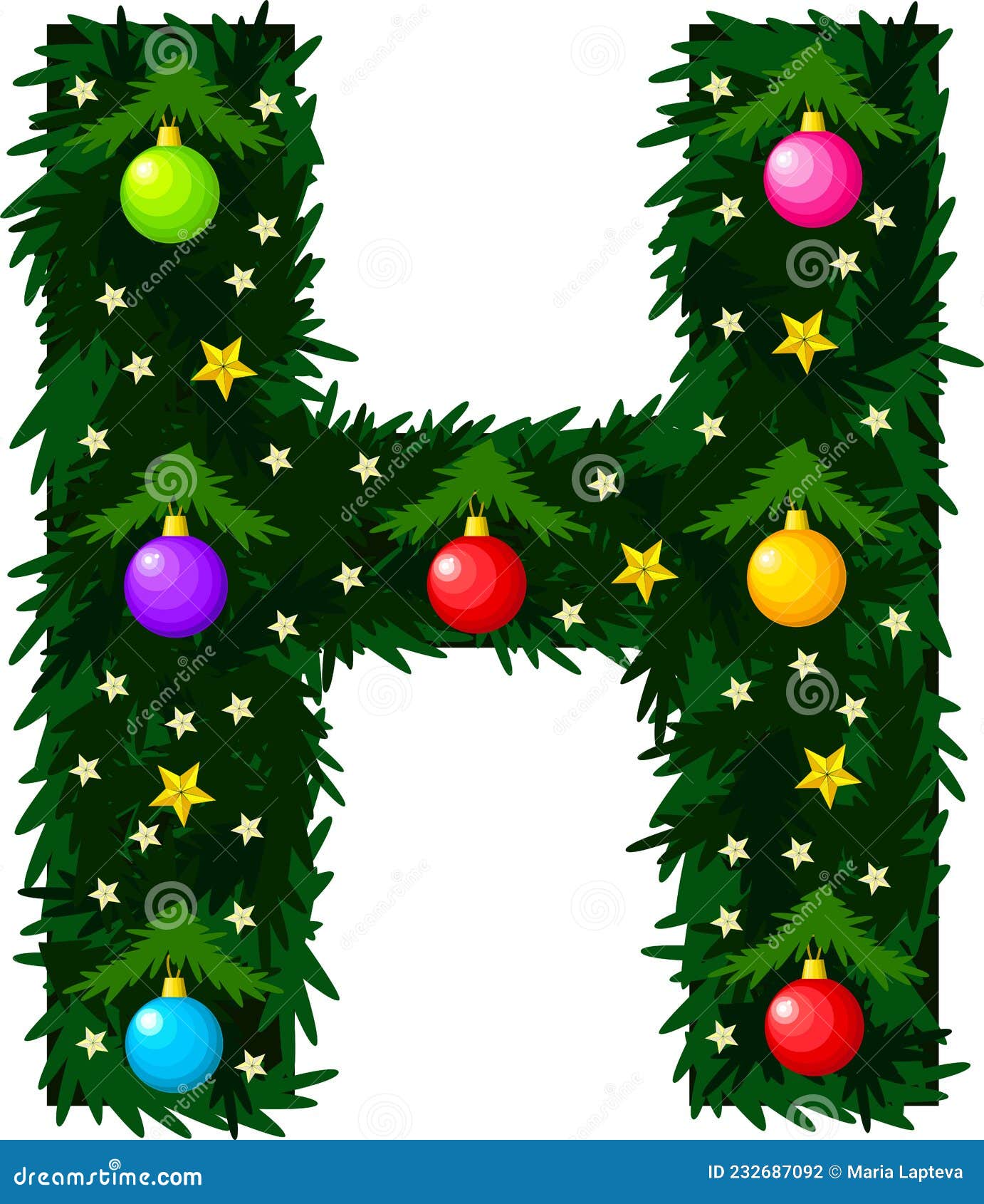https://thumbs.dreamstime.com/z/letter-h-font-form-christmas-tree-winter-alphabet-made-decorations-balls-stars-232687092.jpg