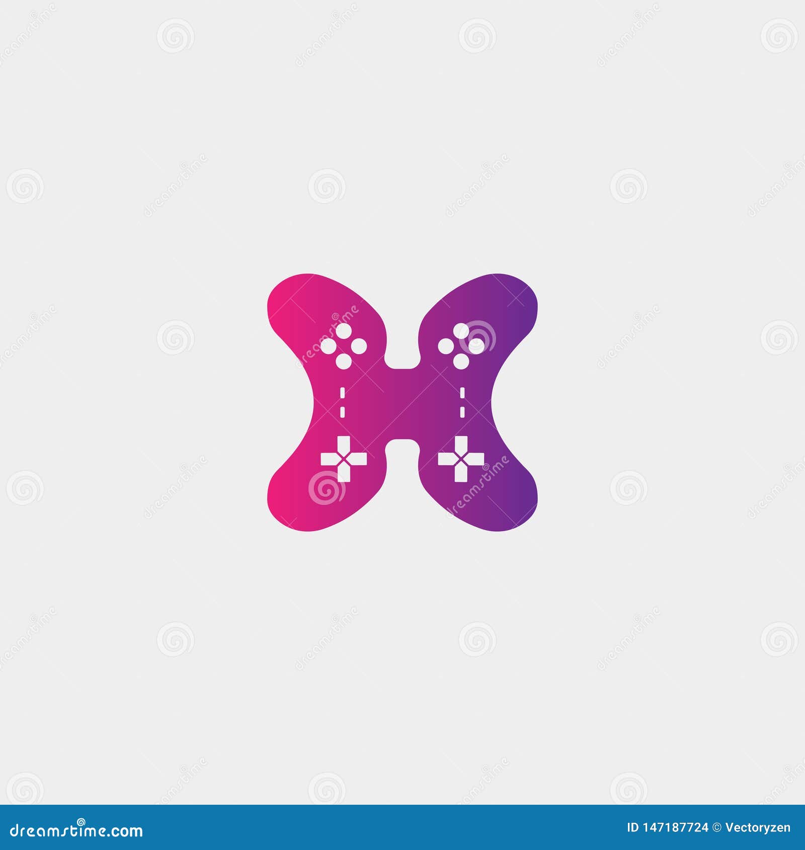 Letter H Game Logo Design Template Vector Illustration,gamepad Icon