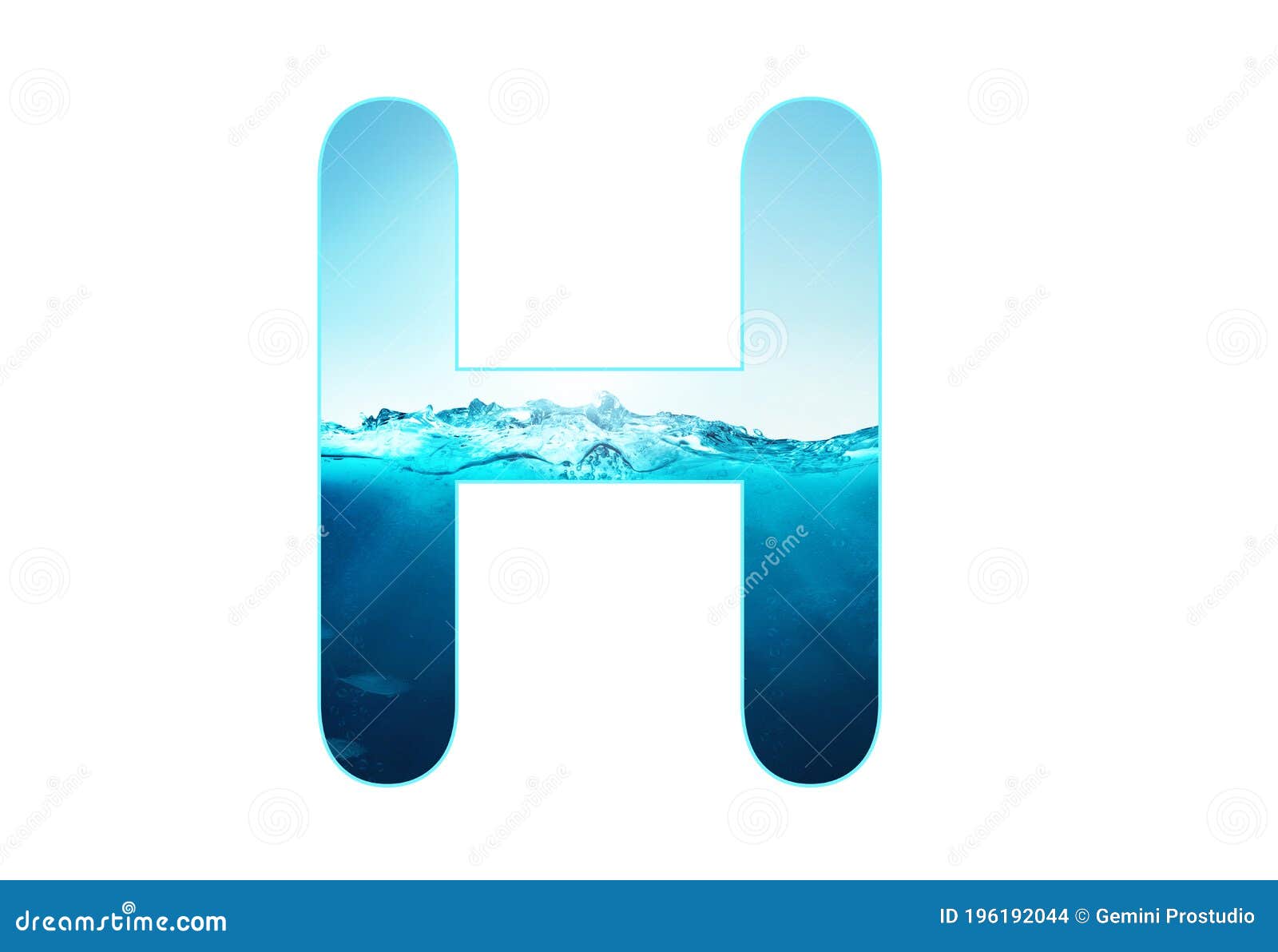 Letter H of Water Alphabet, Aqua Concept Fresh Water a To Z, 1 To 0 ...
