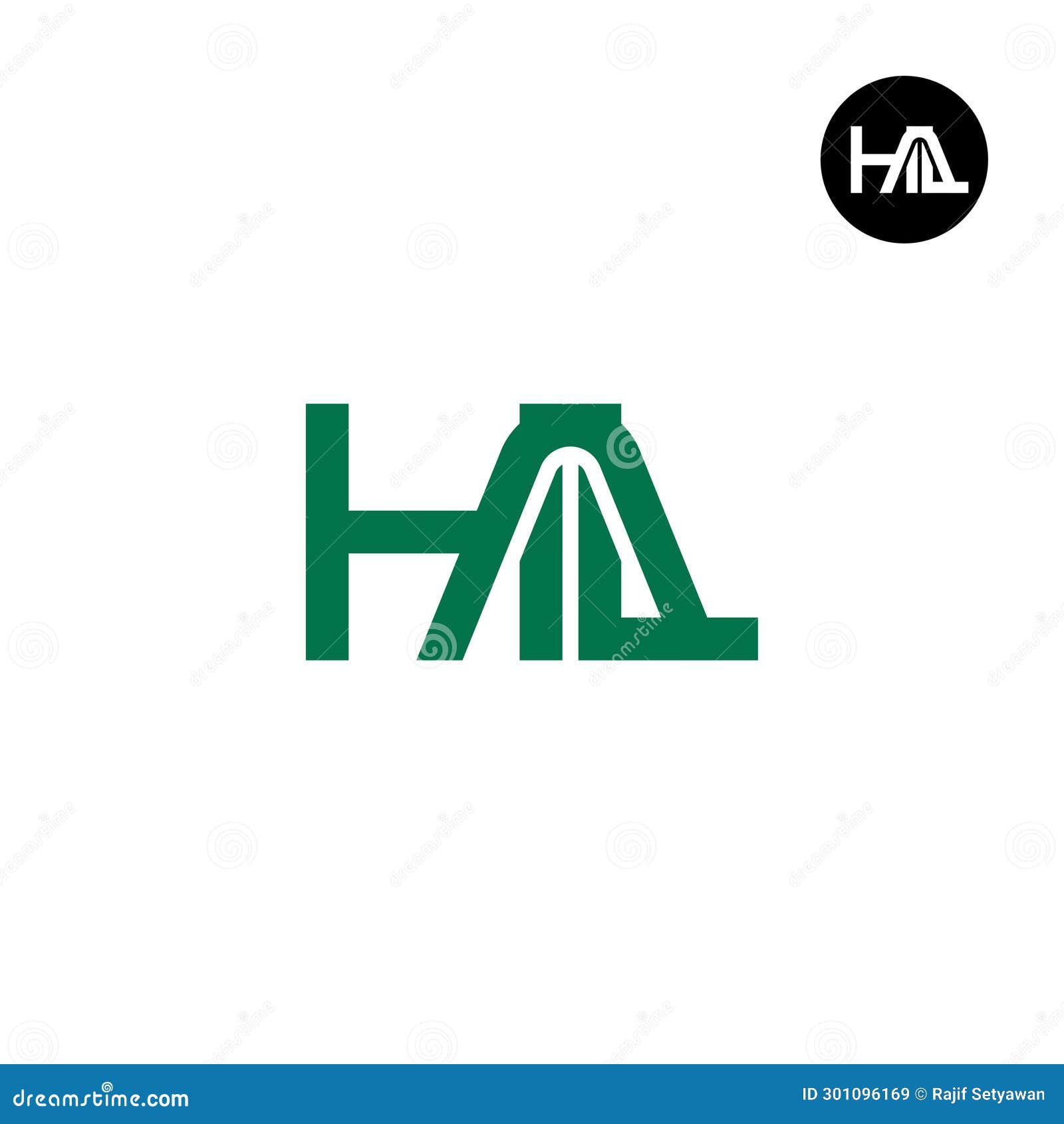 letter hal monogram logo 