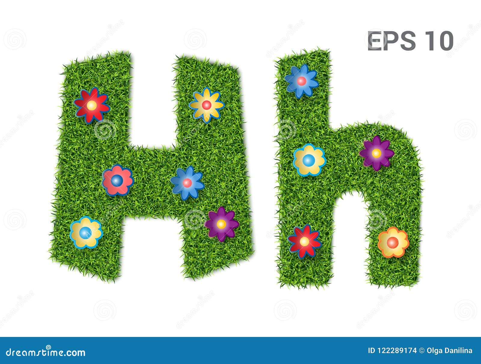  Letter Hh  and flowers stock vector Illustration of 