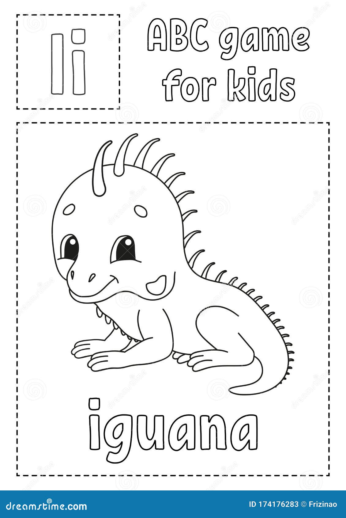 Letter I is for Iguana. ABC Game for Kids. Alphabet Coloring Page. Cartoon Character. Word and Letter Stock Vector - Illustration of letter, language: 174176283 Letter I is for Iguana. ABC Game for Kids. Alphabet Coloring Page. Cartoon Character. Word and Letter Stock Vector - Illustration of letter, language: 174176283