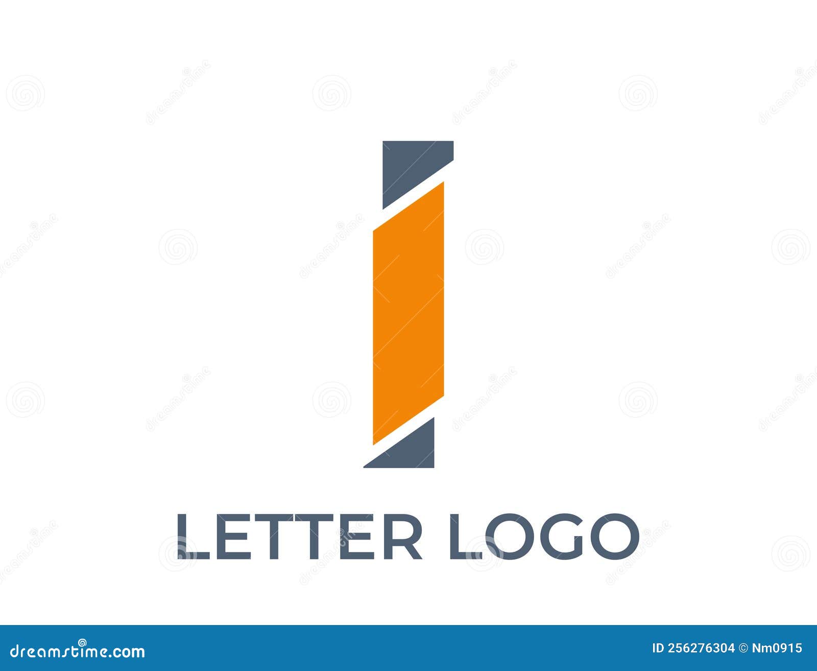 Letter I Logo. Alphabet Company Logotype Design Stock Vector