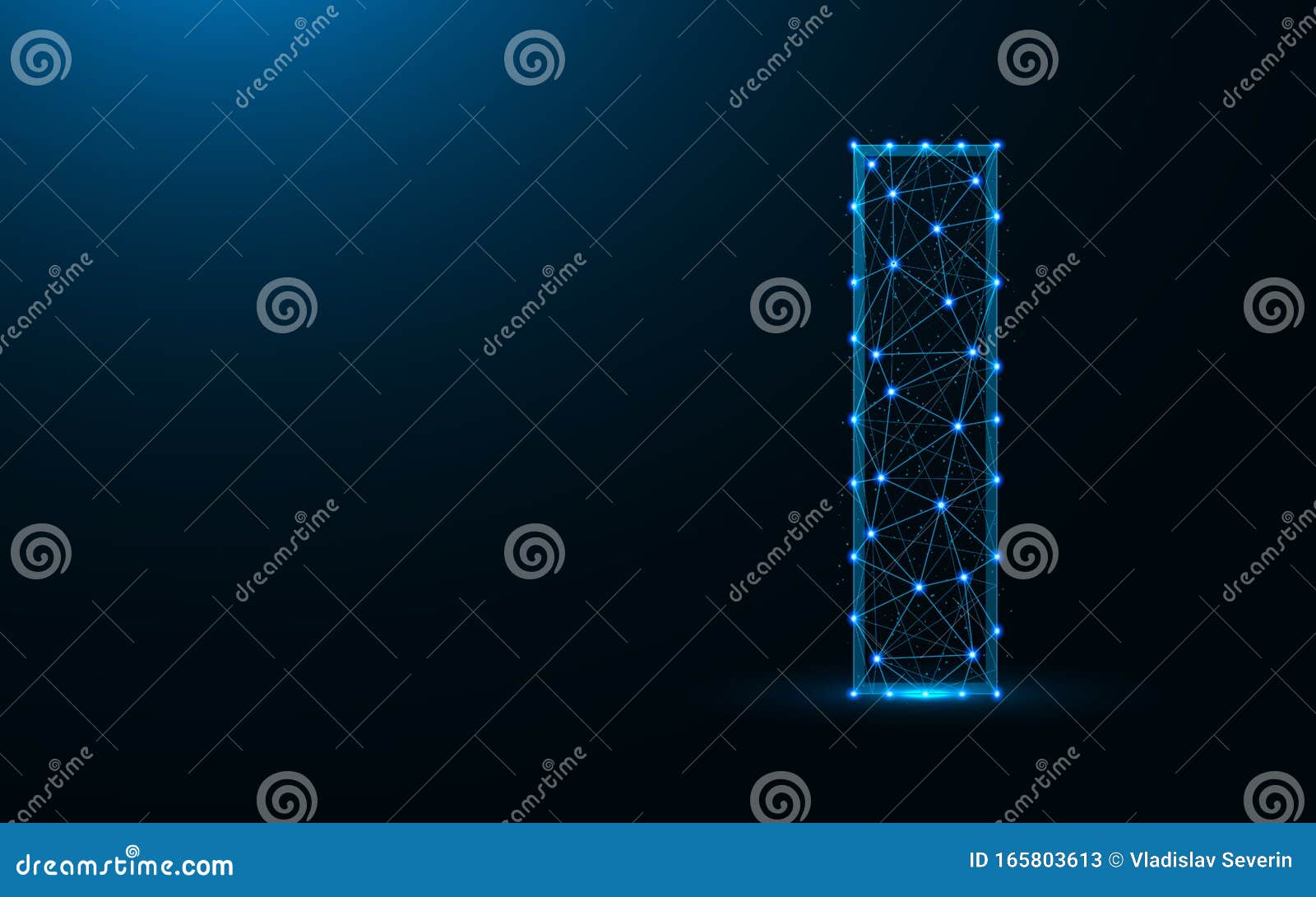 Letter I Low Poly Design, Alphabet Abstract Geometric Image Stock ...