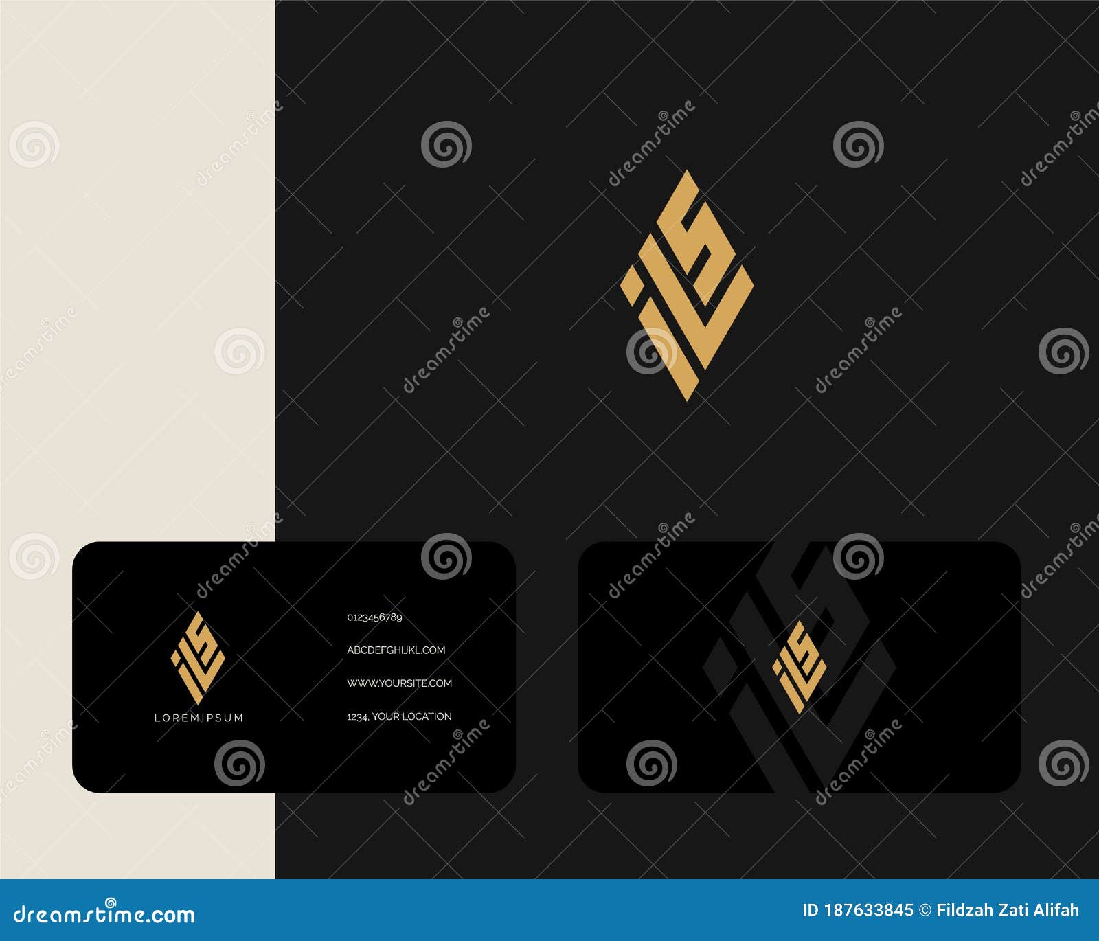 letter ils logo  with business card  template. creative minimal monochrome monogram . premium business logotype.