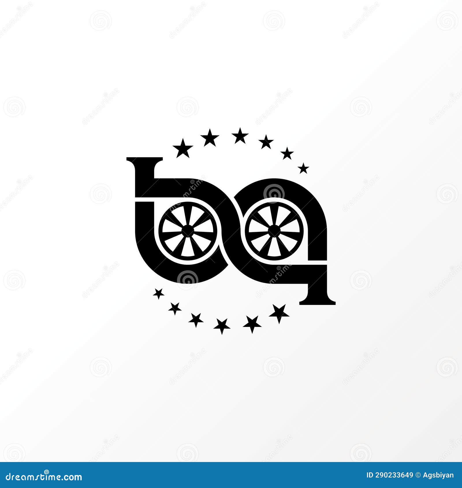 Letter Initial BP Lowercase Font Connected Fan. Related To Monogram