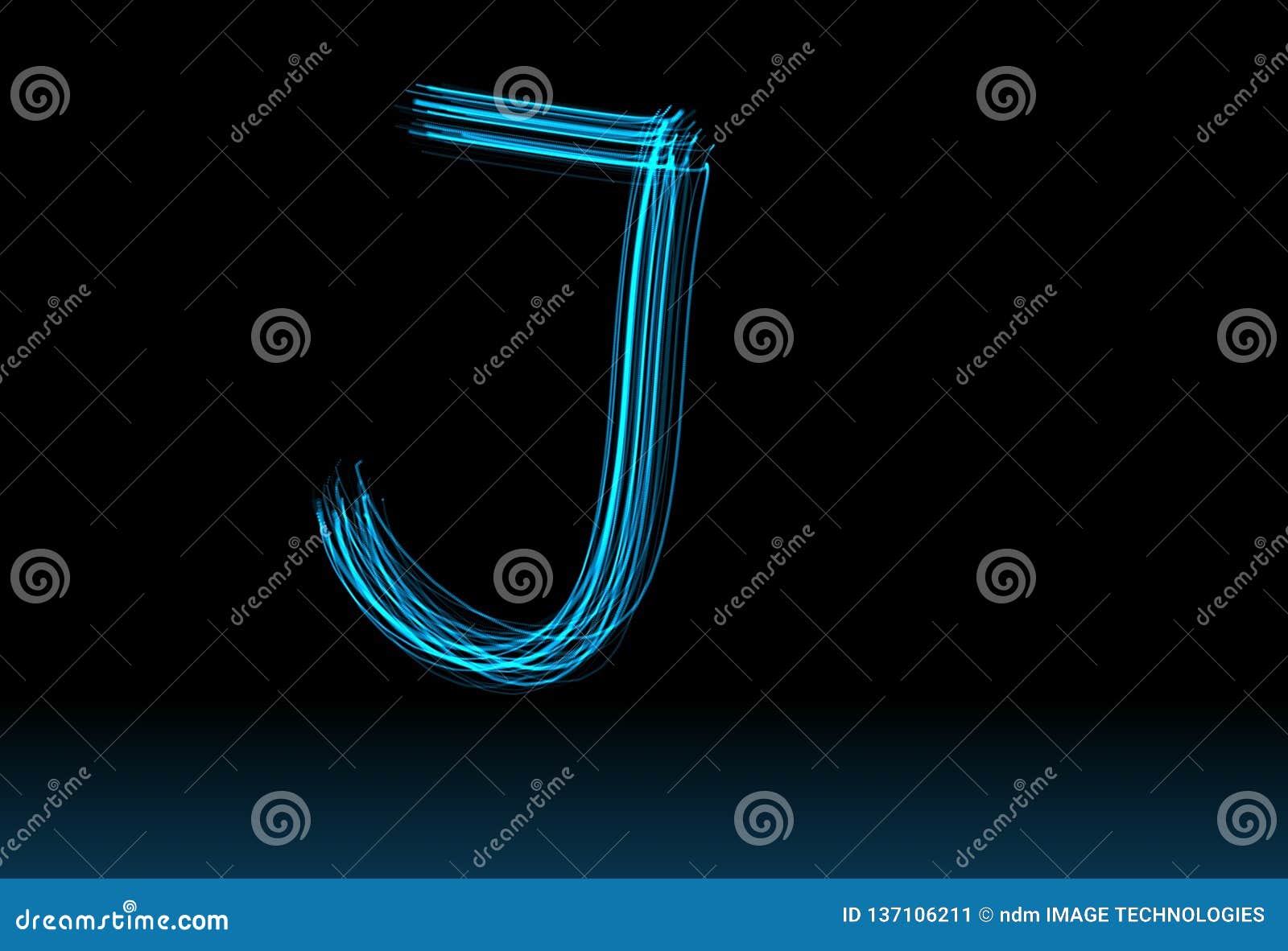 Letter J in Black Background Stock Illustration Illustration of bold