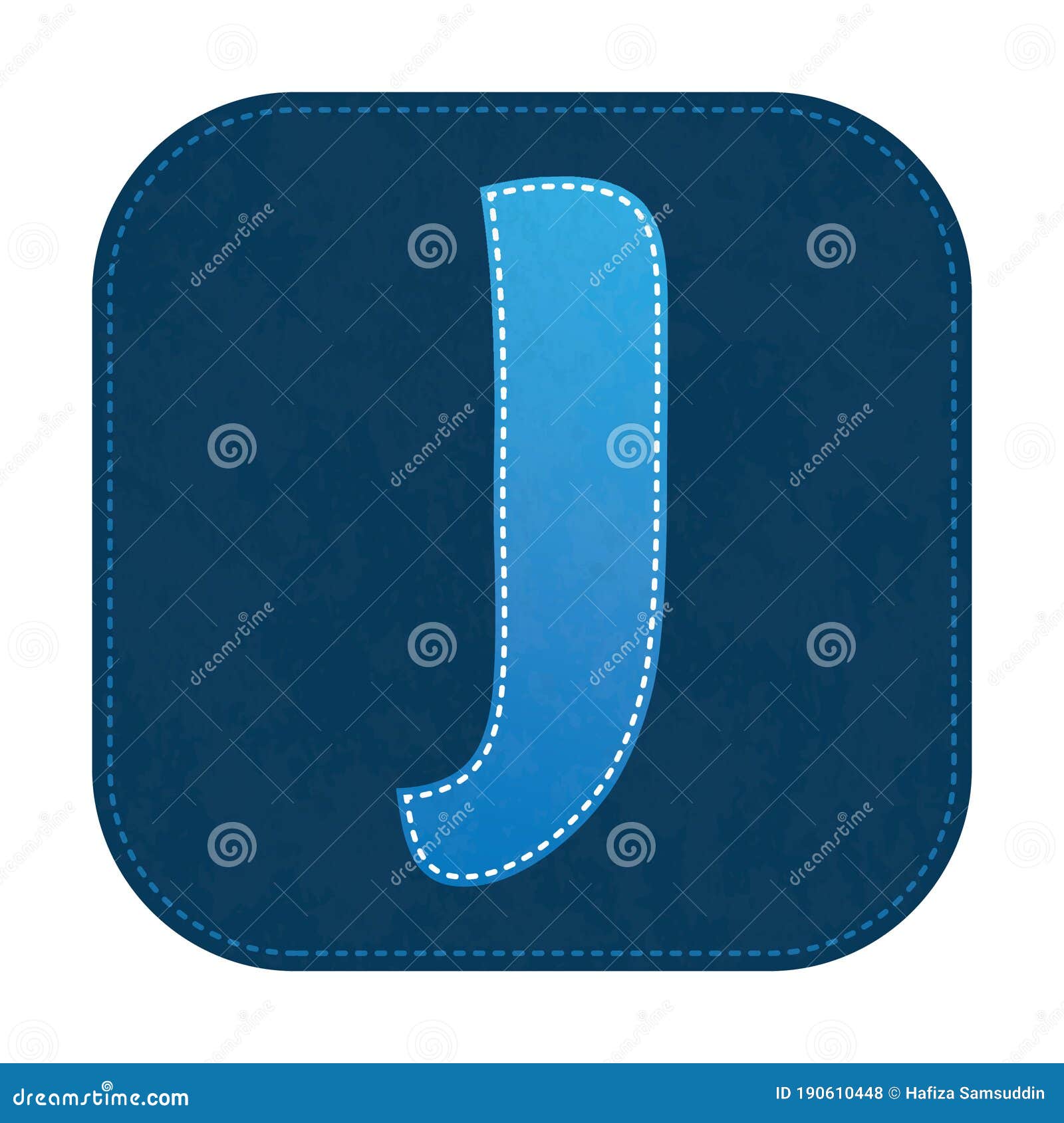 Letter J. Vector Illustration Decorative Design Stock Vector