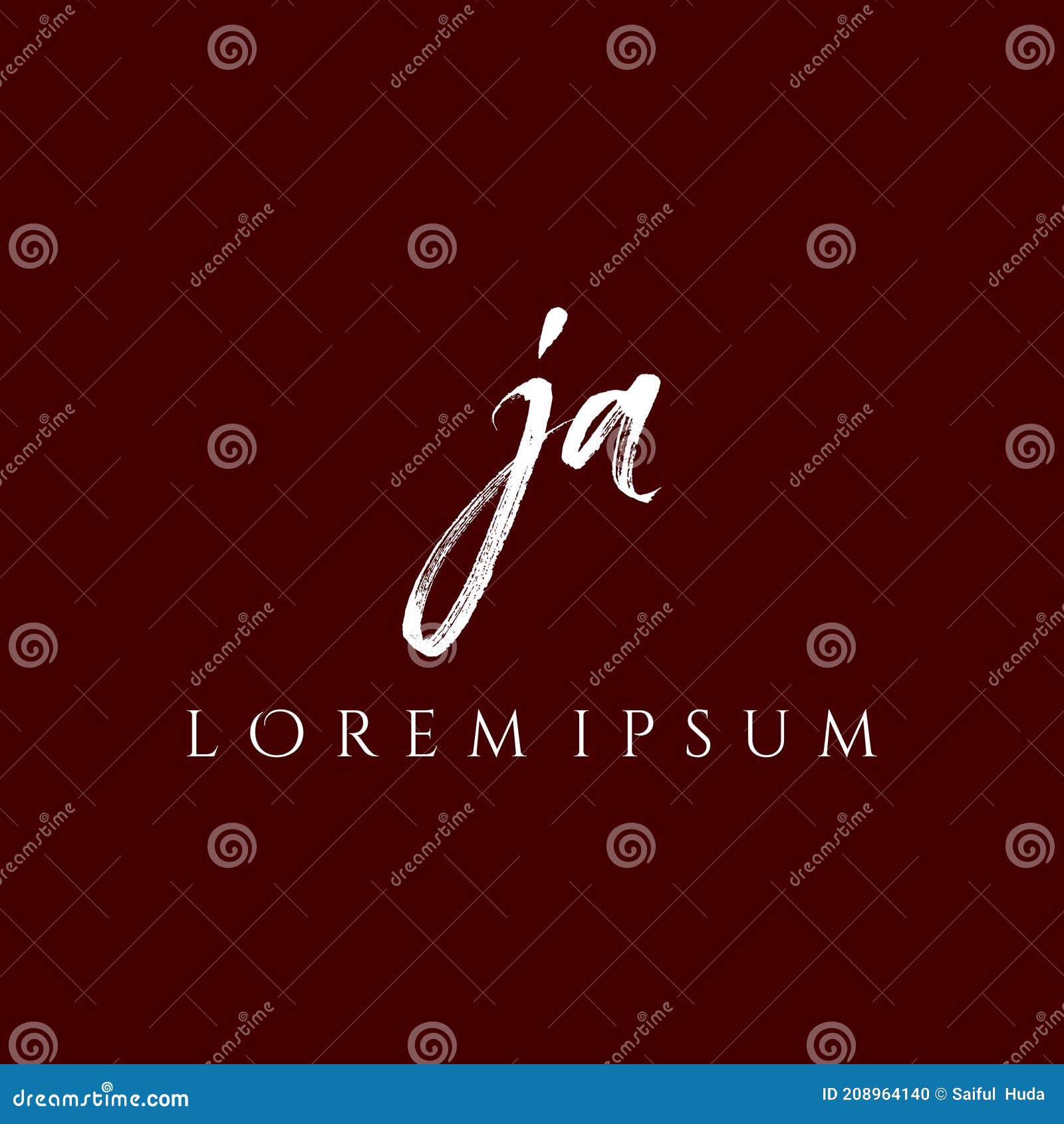 letter ja simple monogram logo icon .
