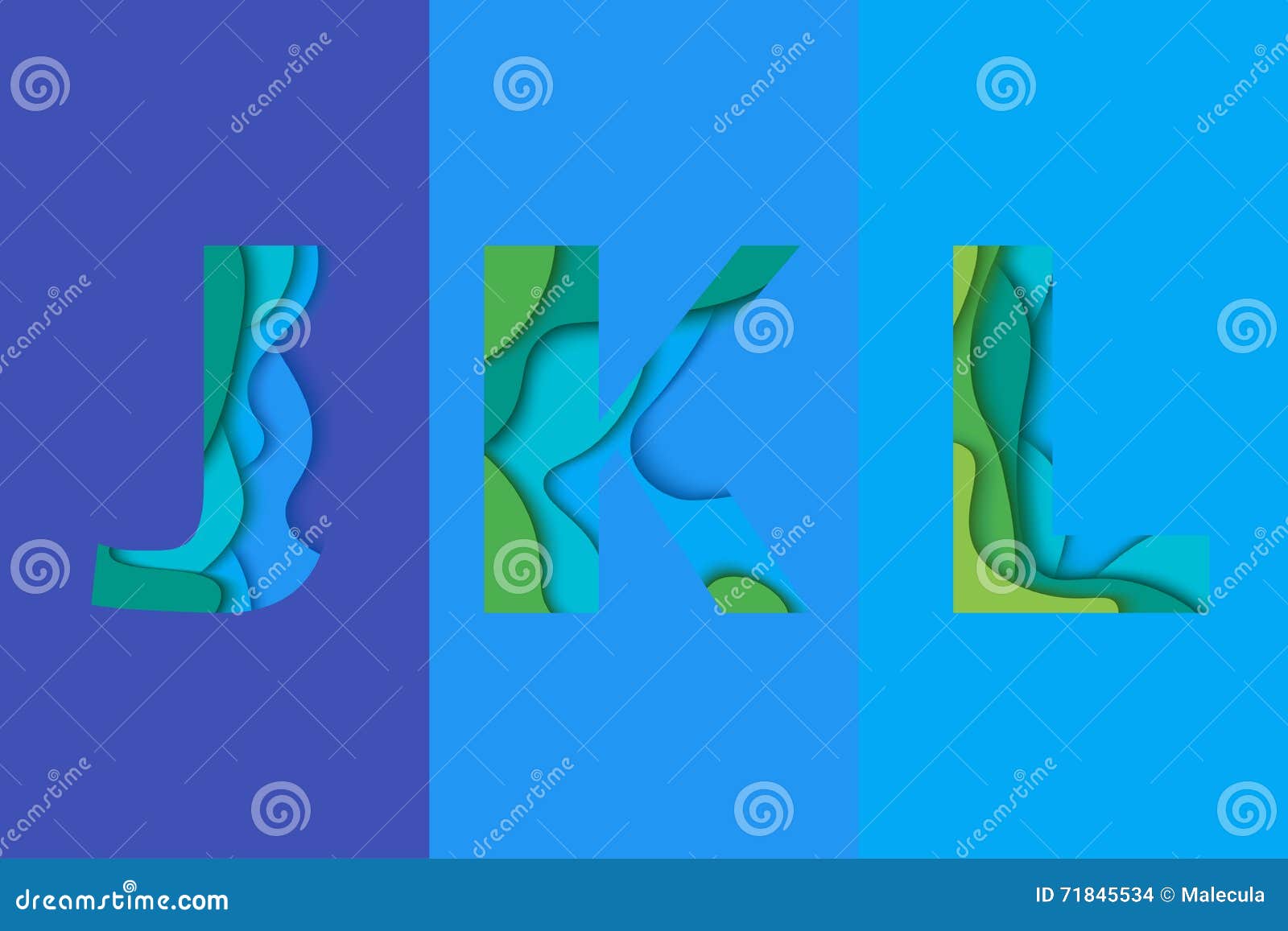 Letter JKL template stock vector. Illustration of blue - 23 Within Material Letters Template
