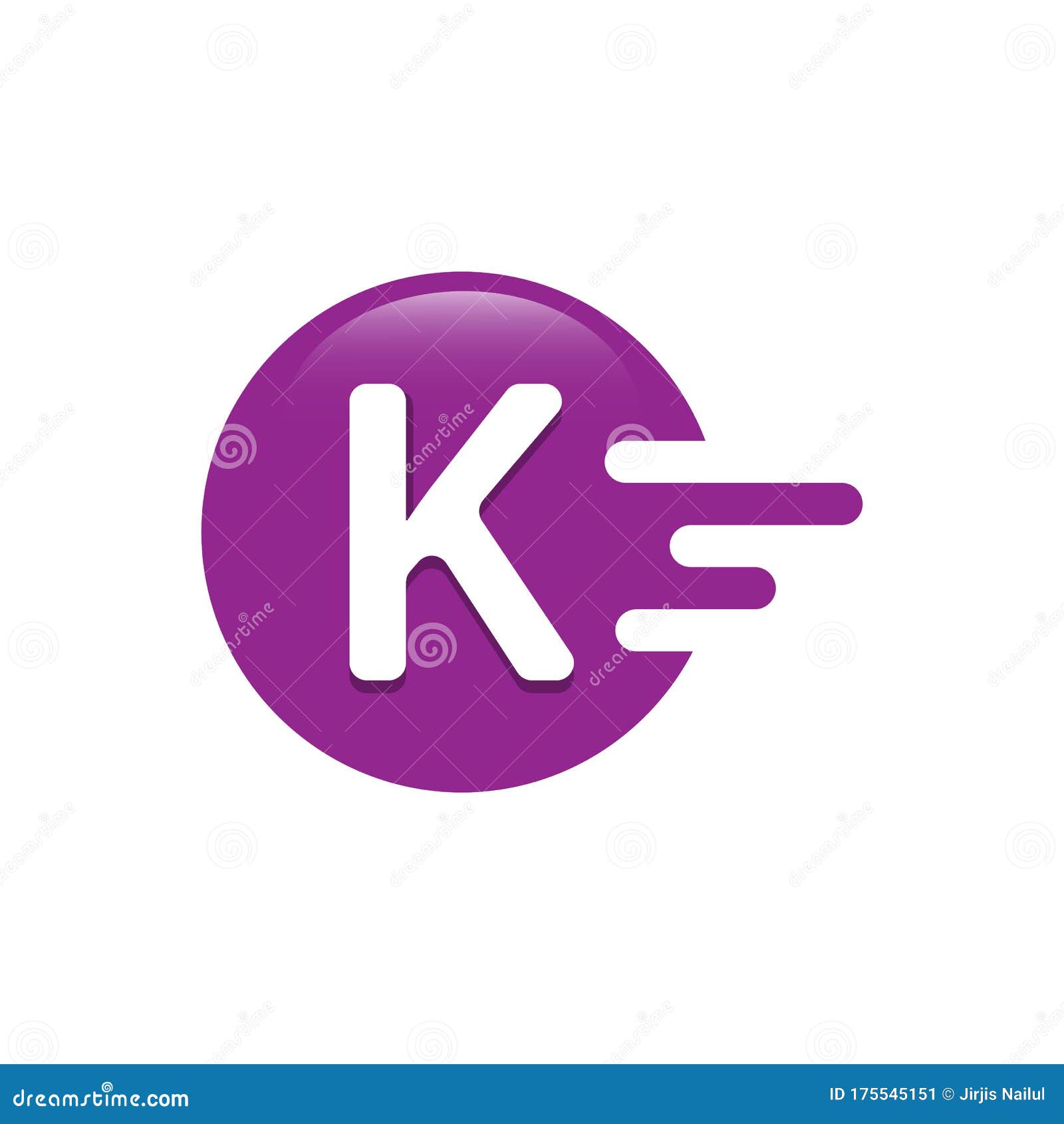 Letter K dash logo design stock vector. Illustration of flash 175545151