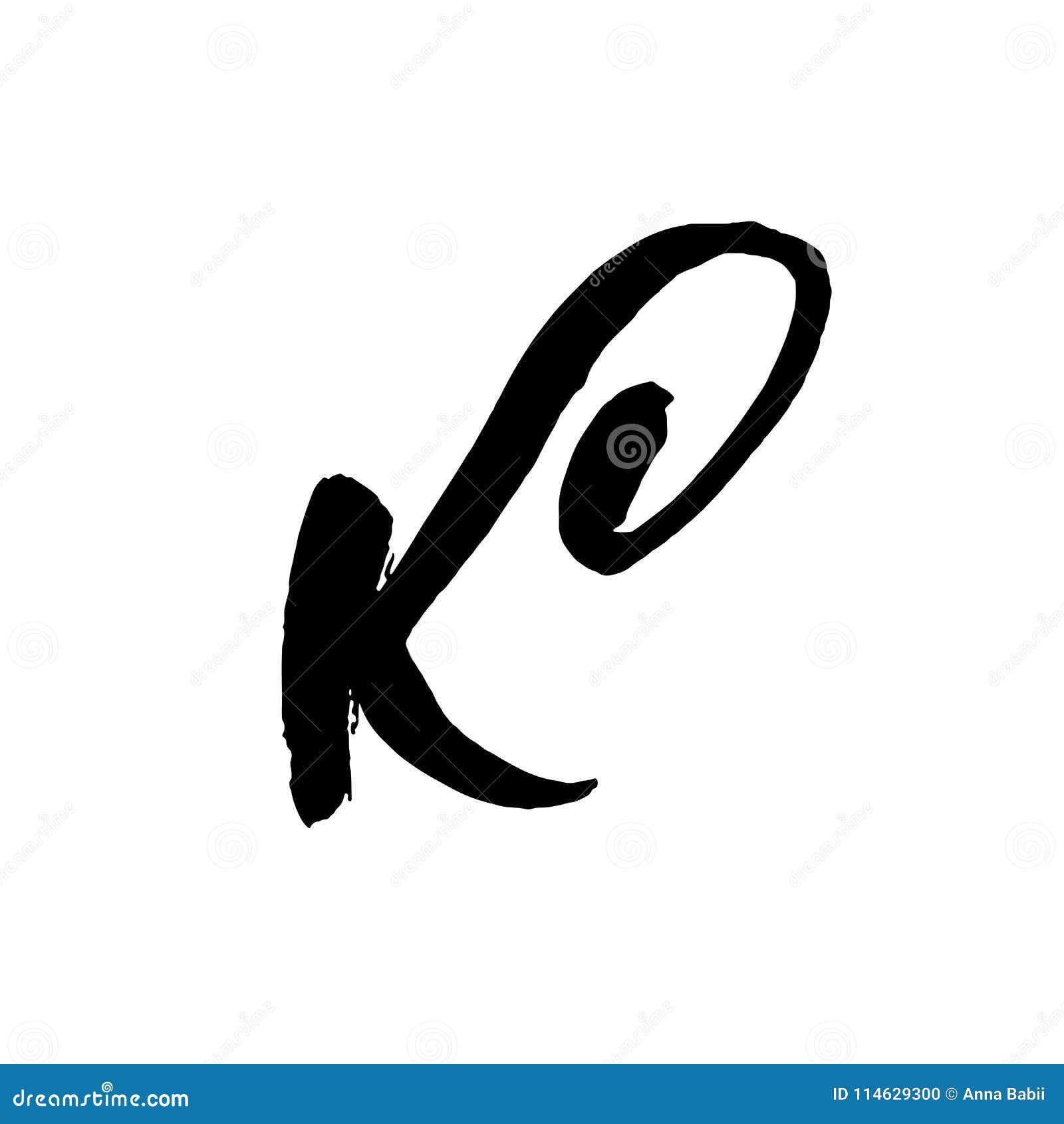 letter-k-handwritten-dry-brush-rough-str