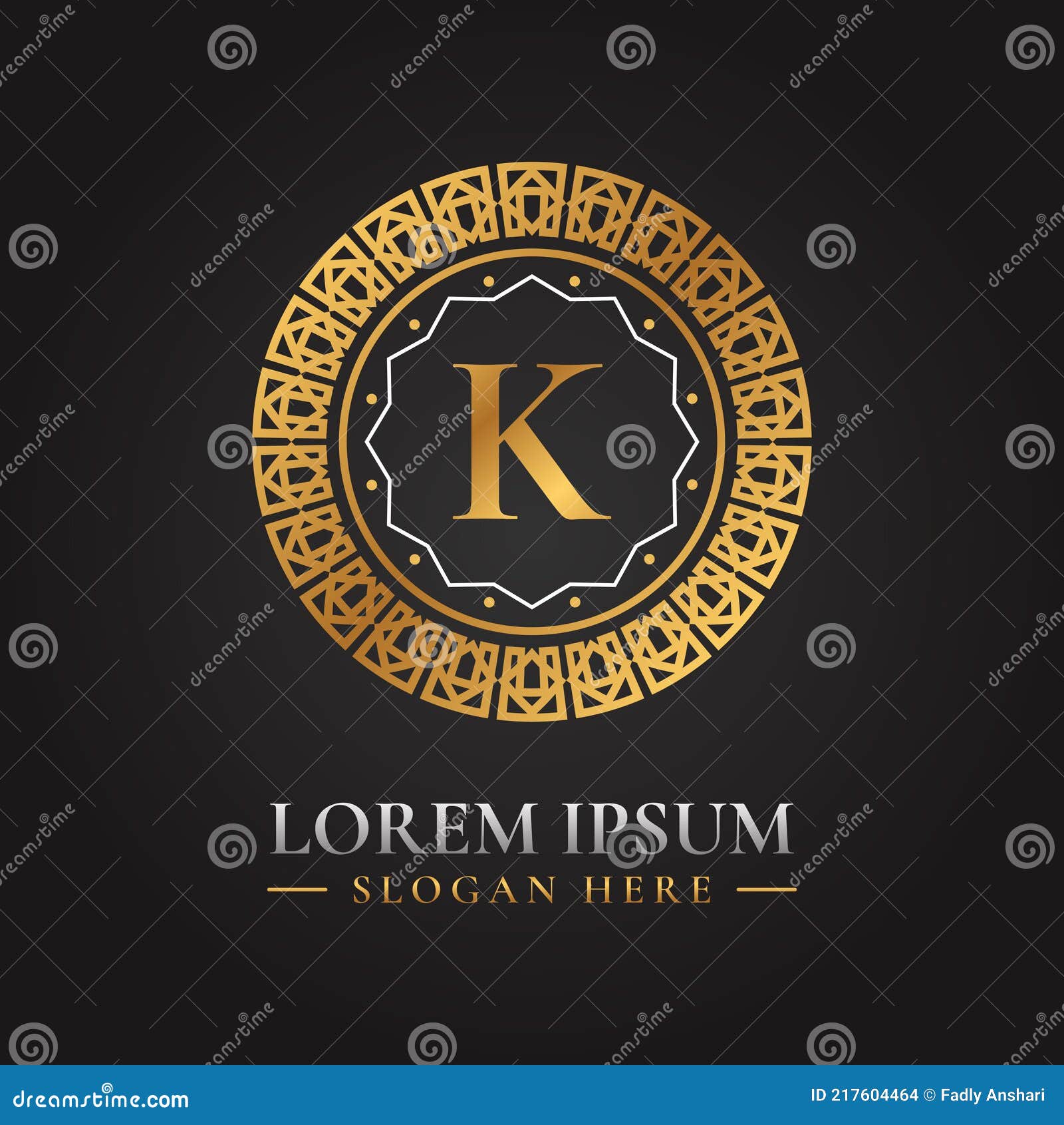 Letter K Luxury Golden Vector Logo Template Stock Vector - Illustration ...