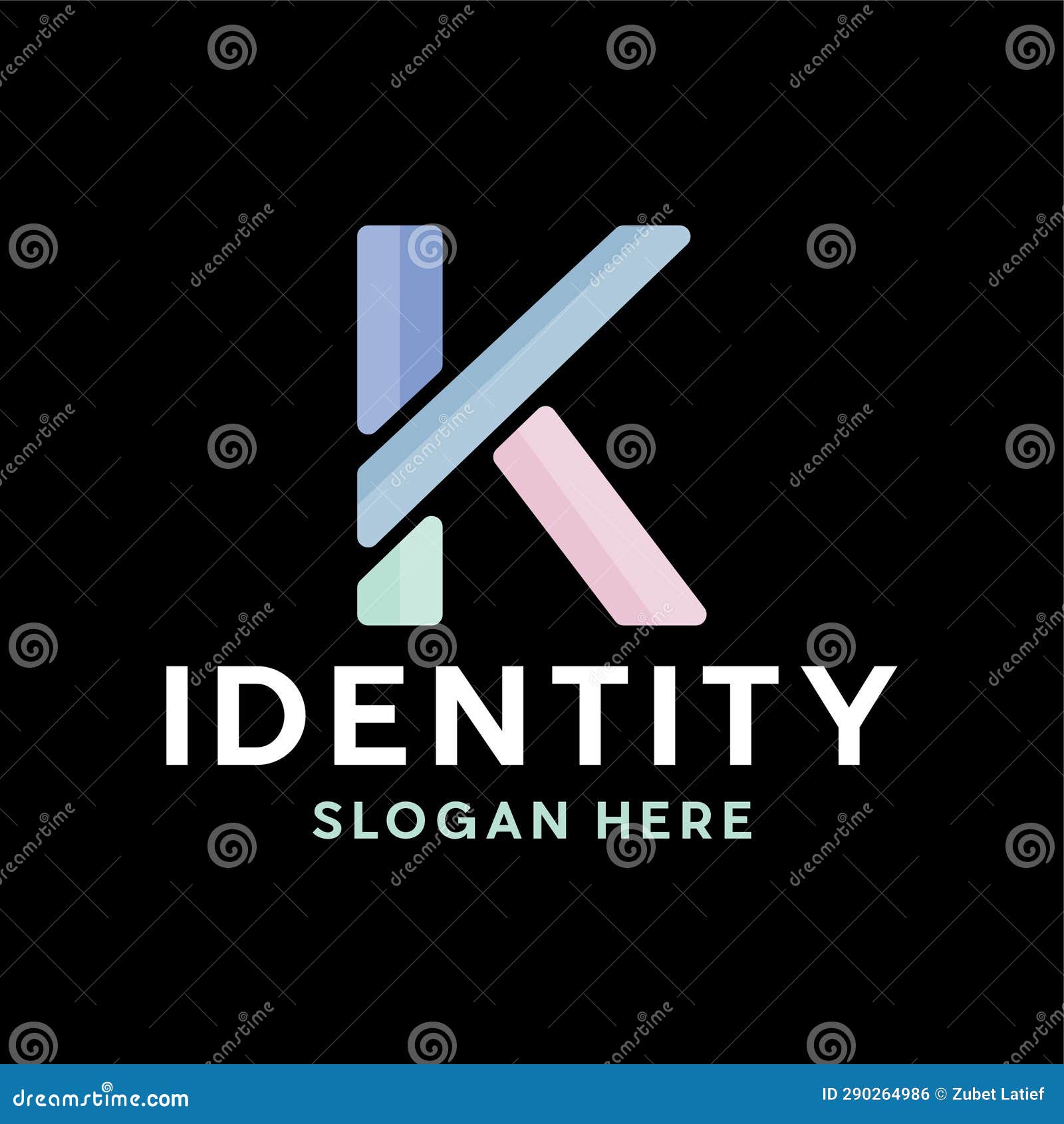 Letter K Modern Geometric Creative Logo Stock Vector Illustration of