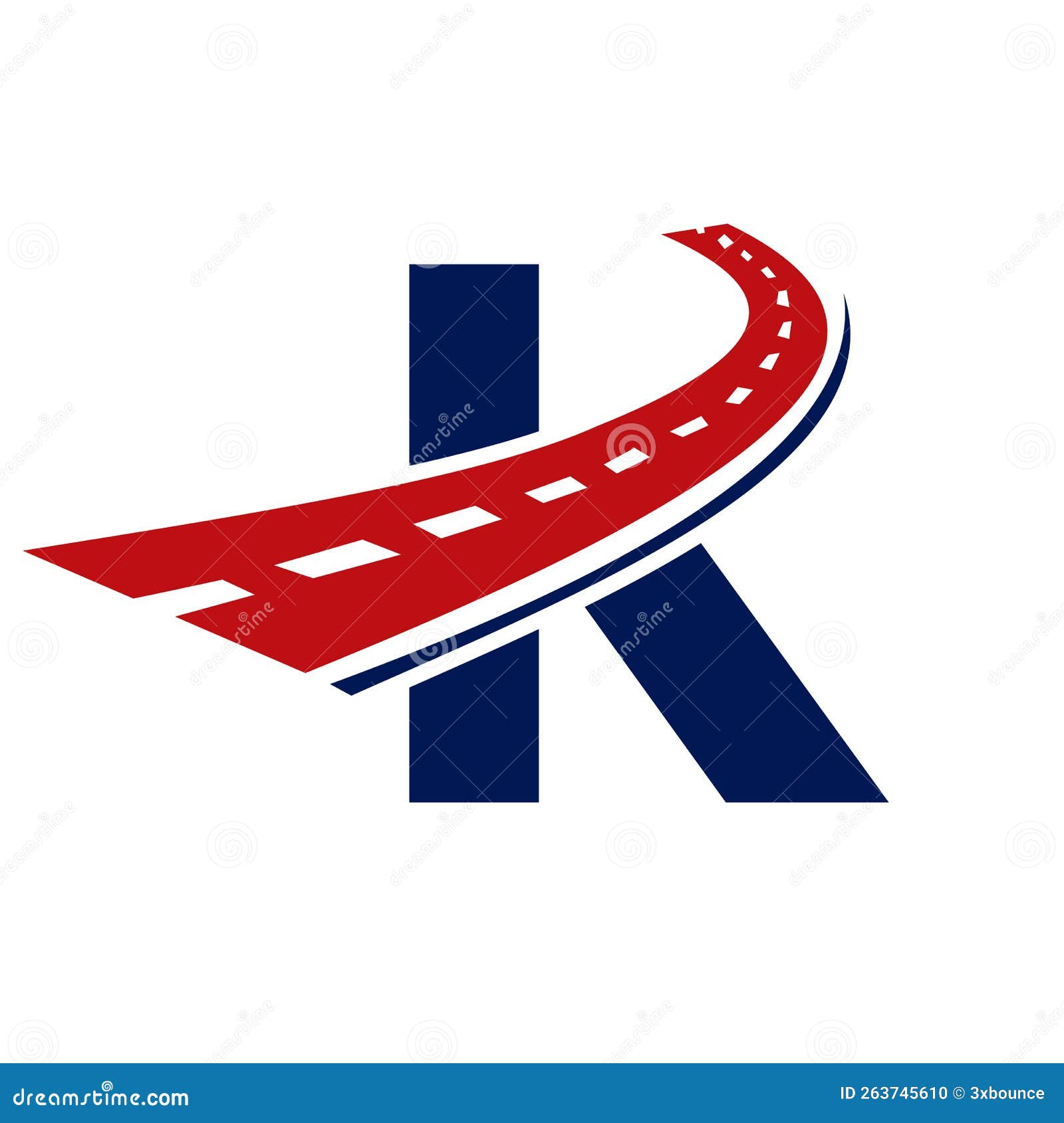 letter k transport logo. k letter road logo  transportation sign 