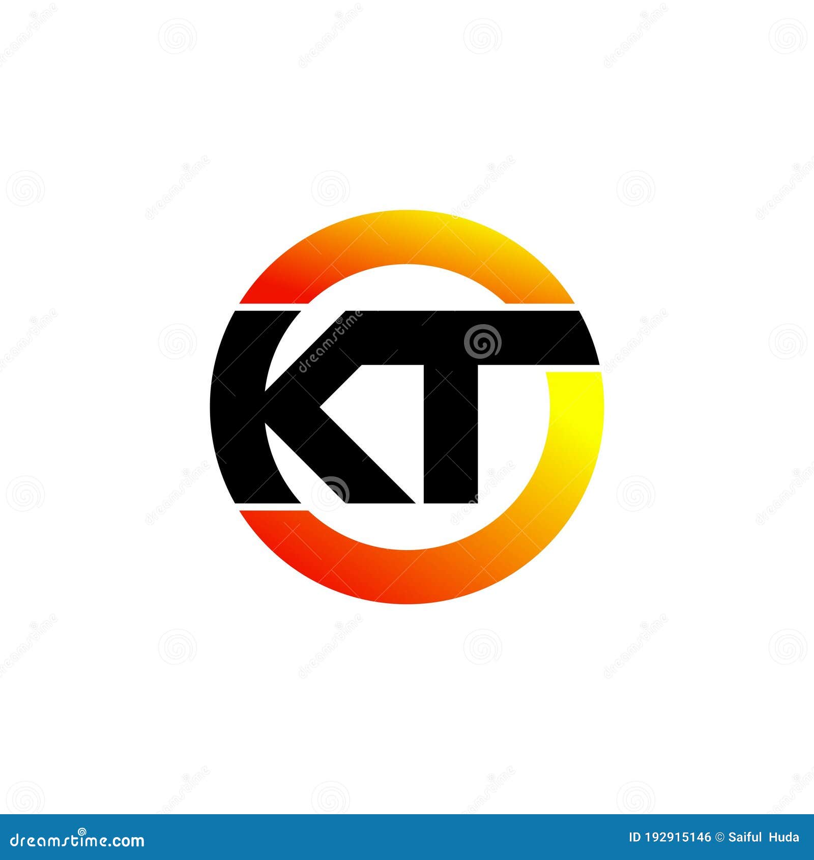 Letter Kt Simple Monogram Logo Icon Design Stock Vector Illustration