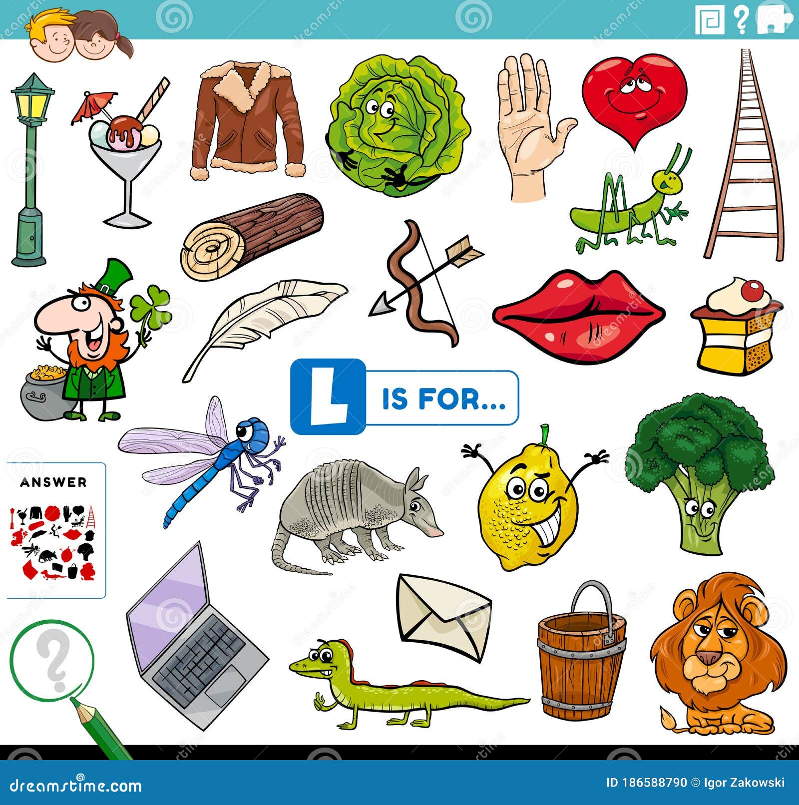Letter L Words Educational Task for Children Stock Vector - Illustration of objects, language: 186588790 Letter L Words Educational Task for Children Stock Vector - Illustration of objects, language: 186588790