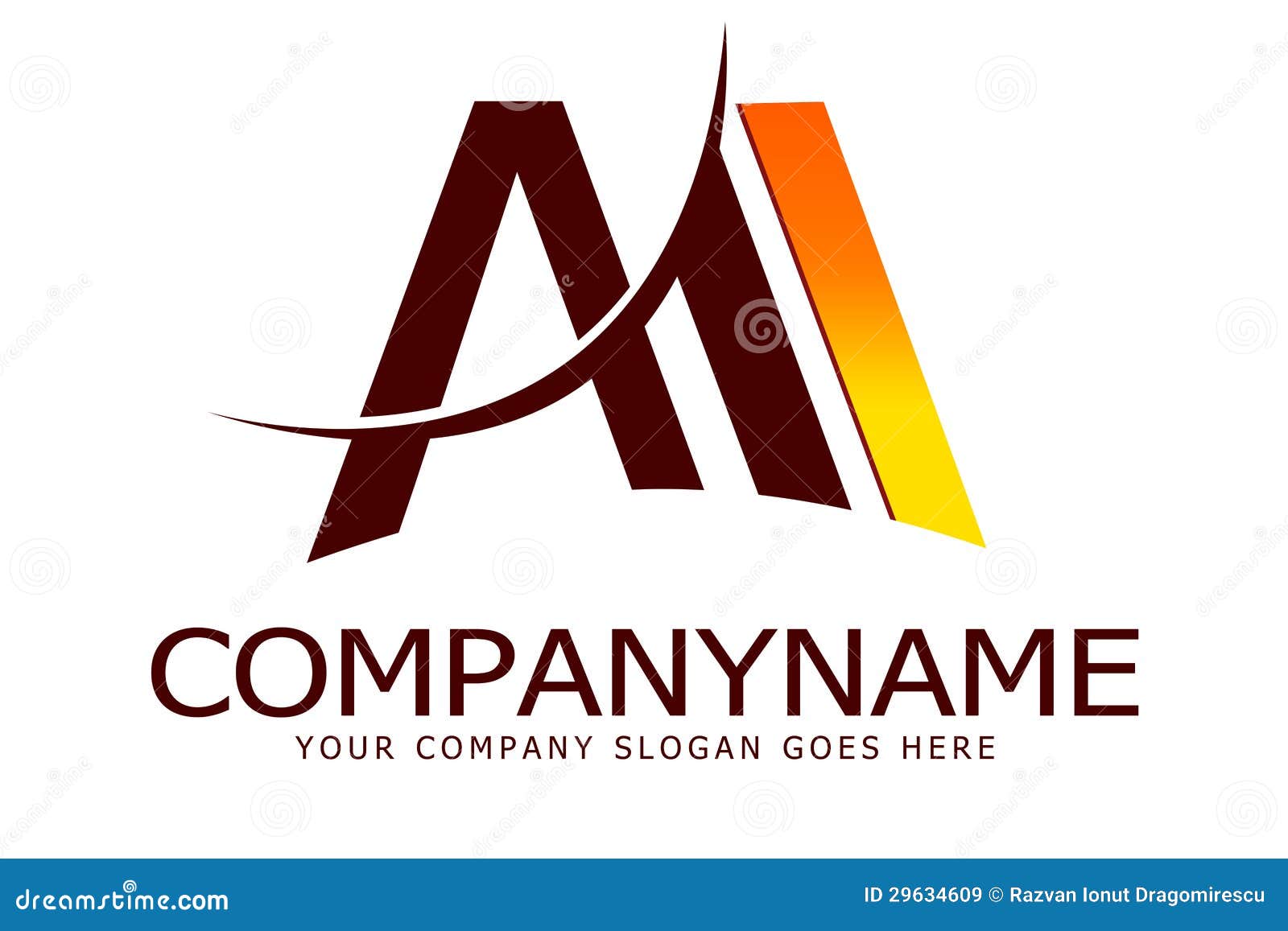 A Letter Logo stock illustration. Illustration of designs - 29634609