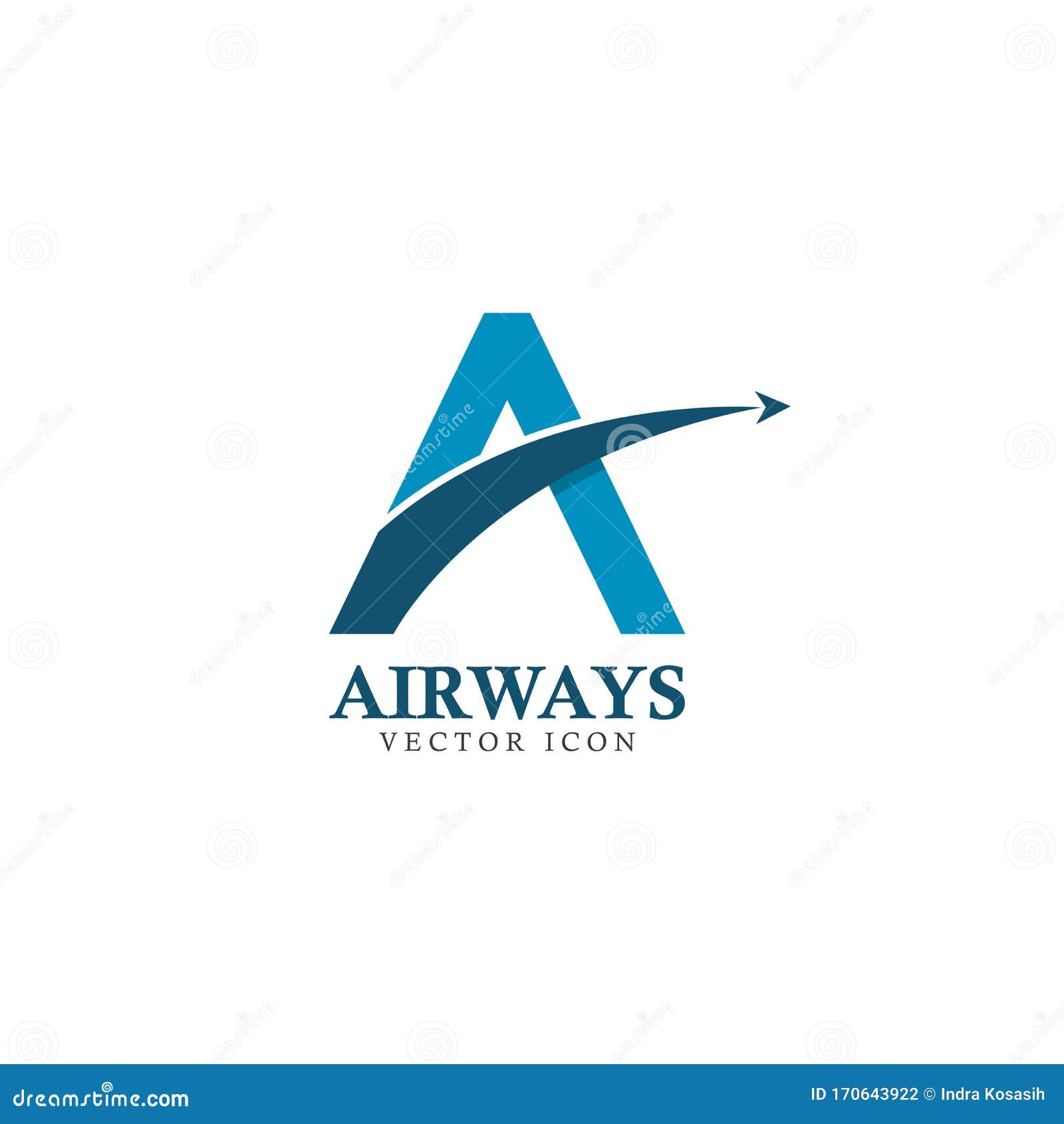 a letter logo, airways business template  icon 