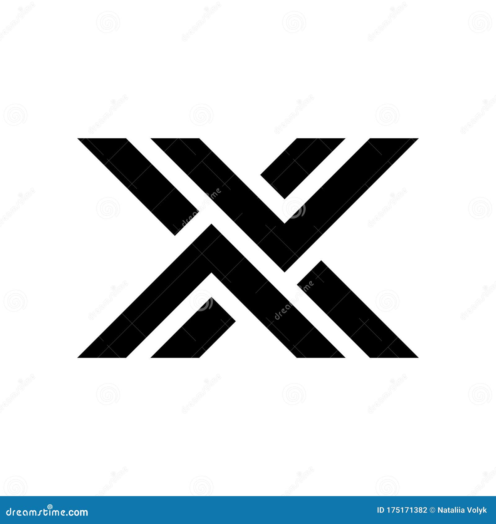 Letter X logo stock vector. Illustration of modern, symbol 175171382