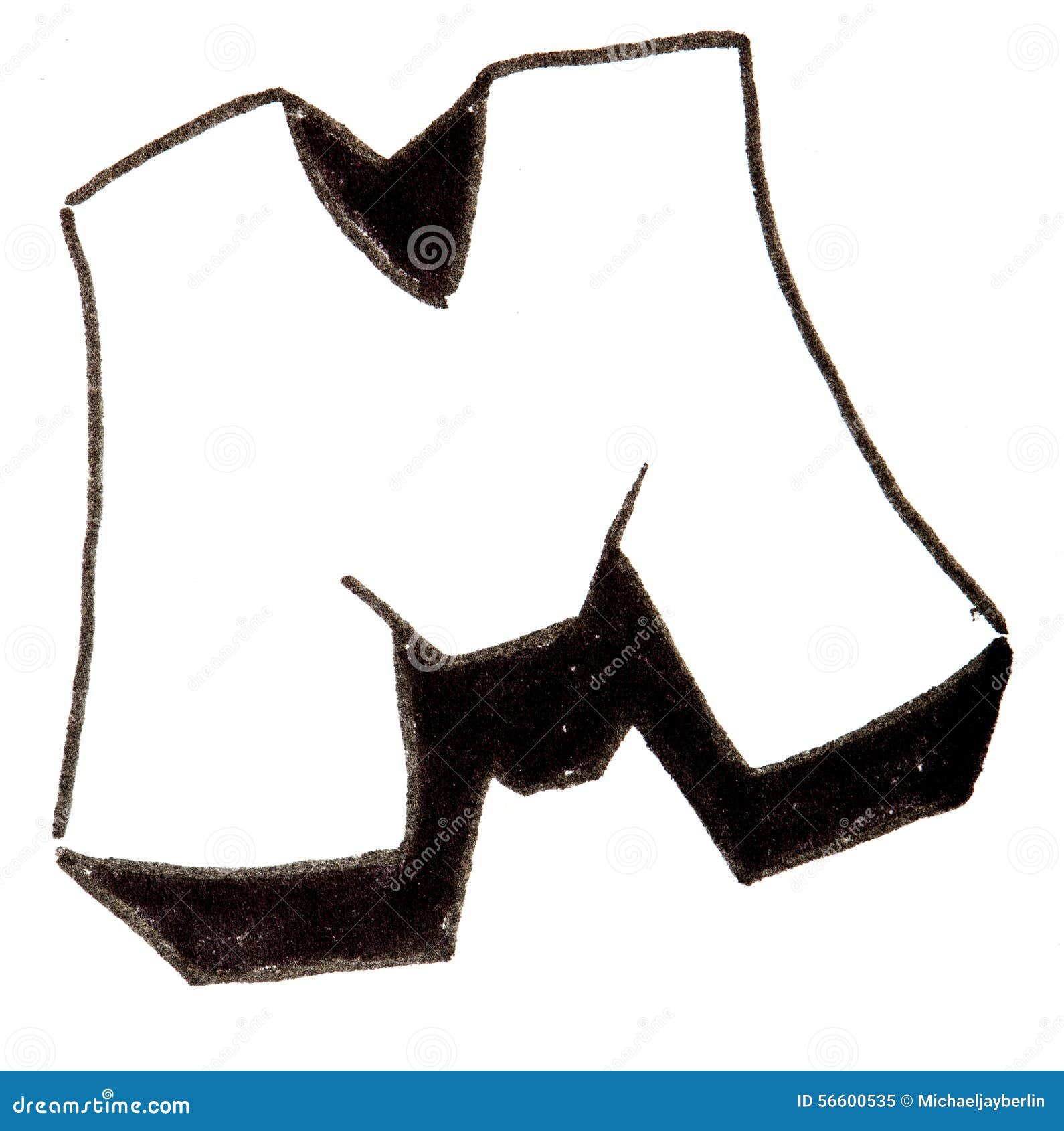 Letter M Alphabet In Graffiti Style Stock Image Image Of Design