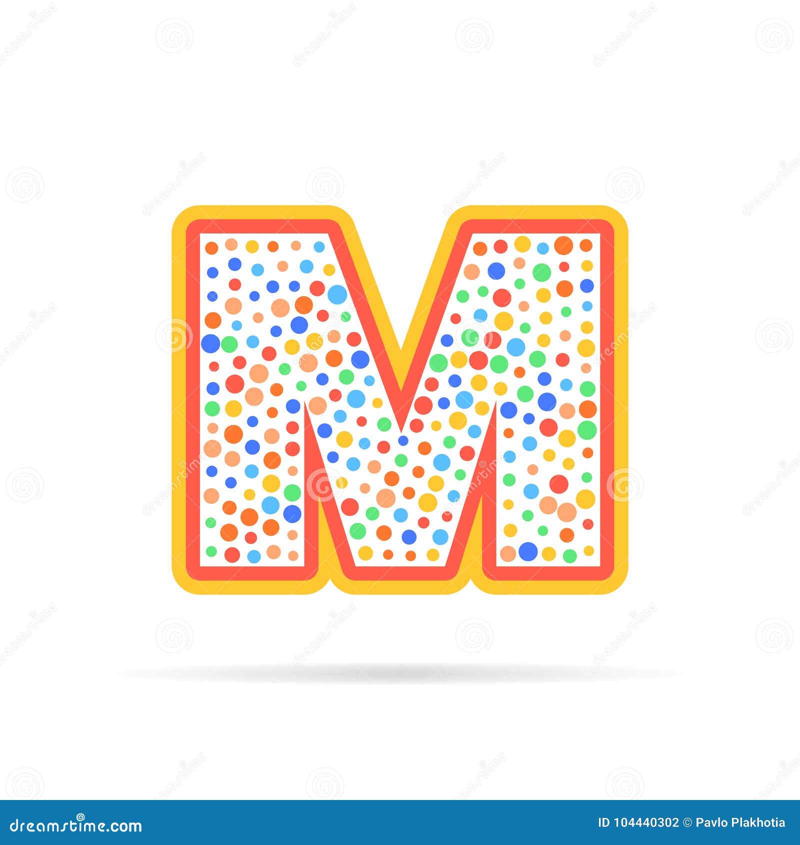 Letter M With Group Of Circles Abstract Logo Icon Creative Symbol Design Vector Illustration Isolated On White Stock Vector Illustration Of Background Frame 104440302