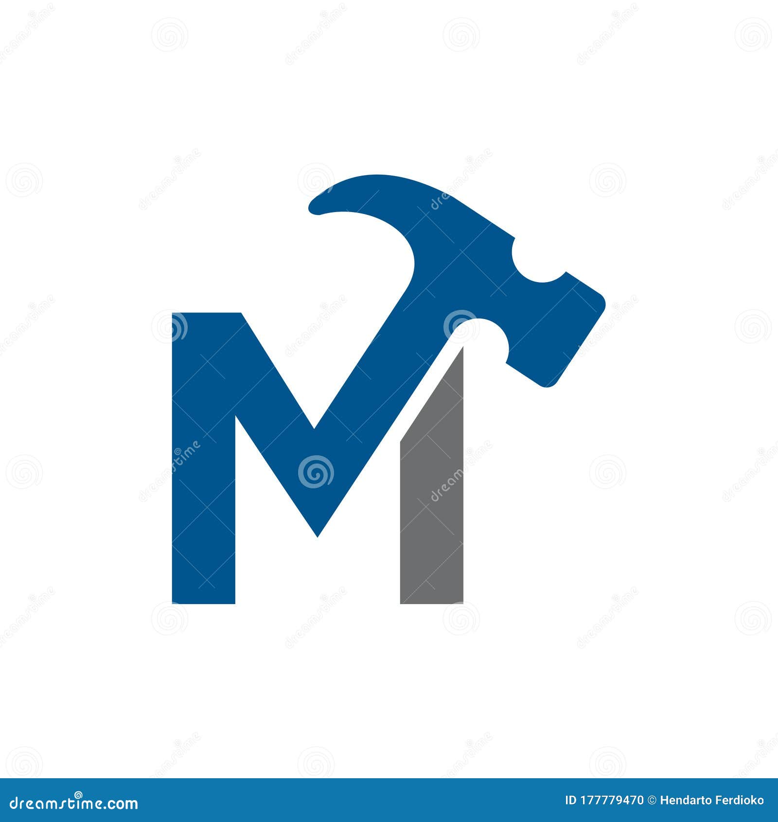 Alsjeblieft kijk Lijkenhuis Zin Letter M Hammer Logo Design. Renovation and Construction Vector Graphic.  Stock Vector - Illustration of hammer, craft: 177779470