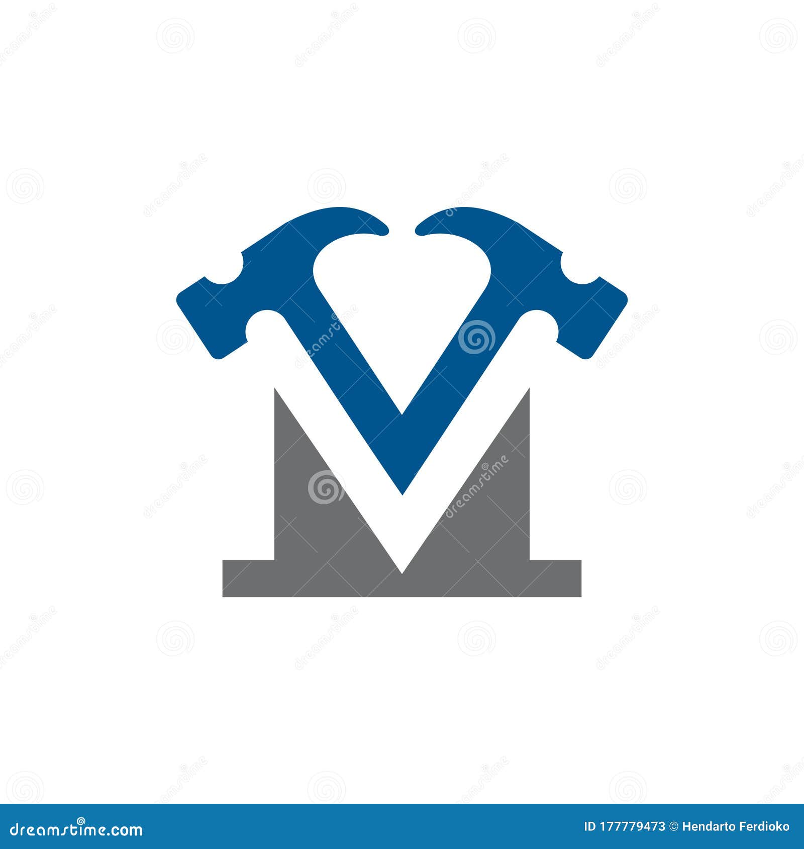 Verdampen herfst Meevoelen Letter M Hammer Logo Design. Renovation and Construction Vector Graphic.  Stock Vector - Illustration of building, brand: 177779473