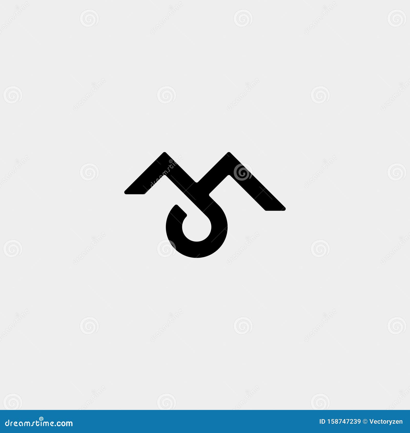 letter m jm ja monogram logo  minimal icon