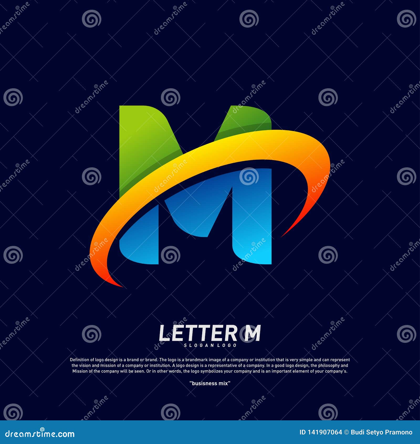 Initial Letter AM Logo Template Vector Design Stock Vector Image