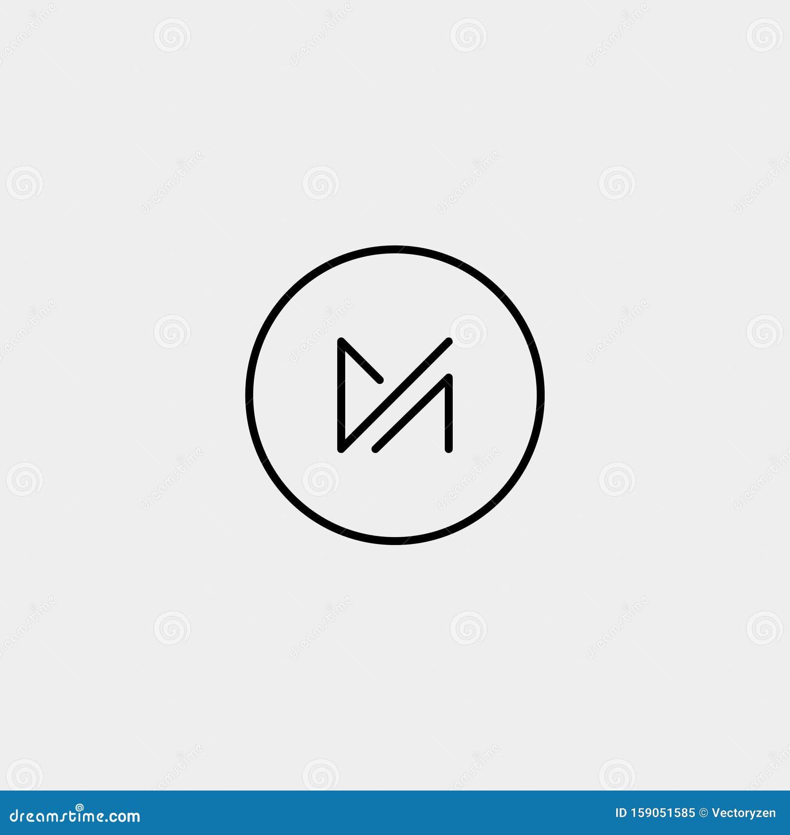 Letter M MM Monogram Logo Design Minimal Graphic by vectoryzen