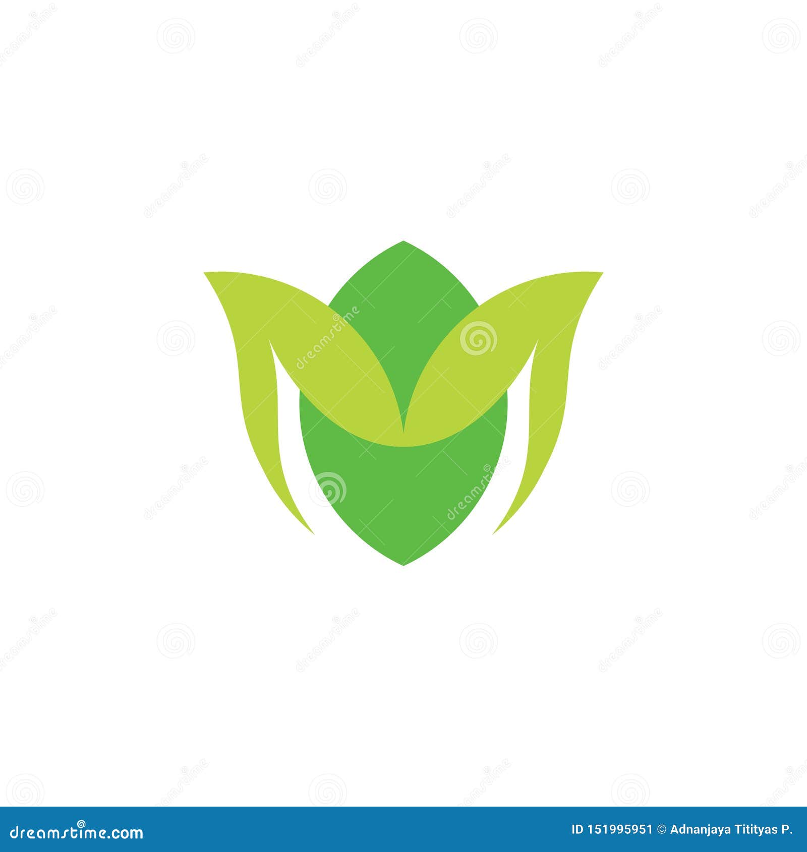 Letter M Simple Green Leaf Curves Logo Vector Stock Vector ...