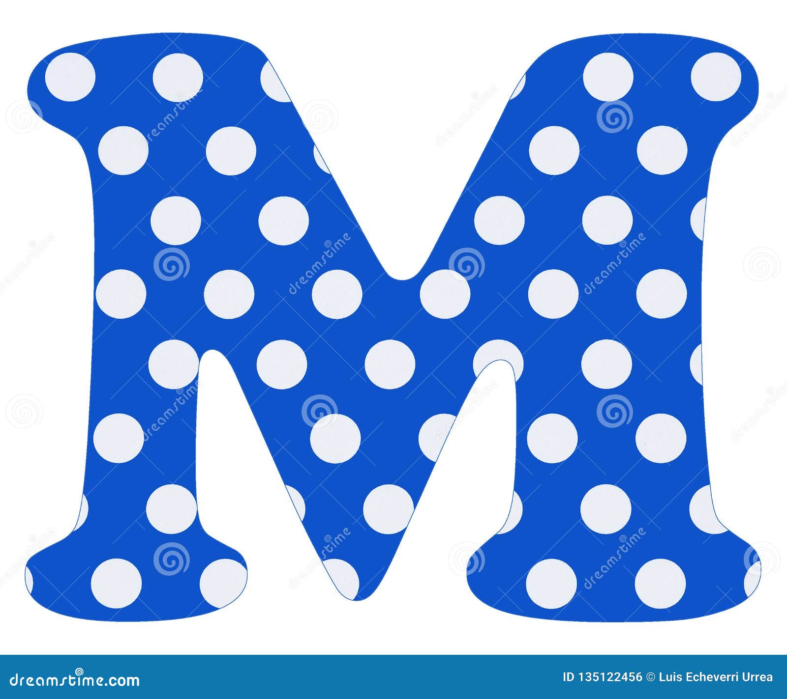 Letter M White Circles On Blue Background Top View Stock Illustration Illustration Of Design Balls