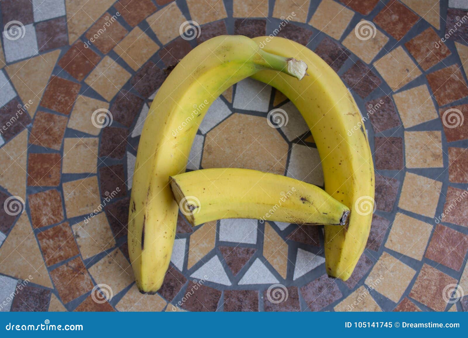 Letter a Made with Bananas To Form a Letter of the Alphabet with Fruits ...