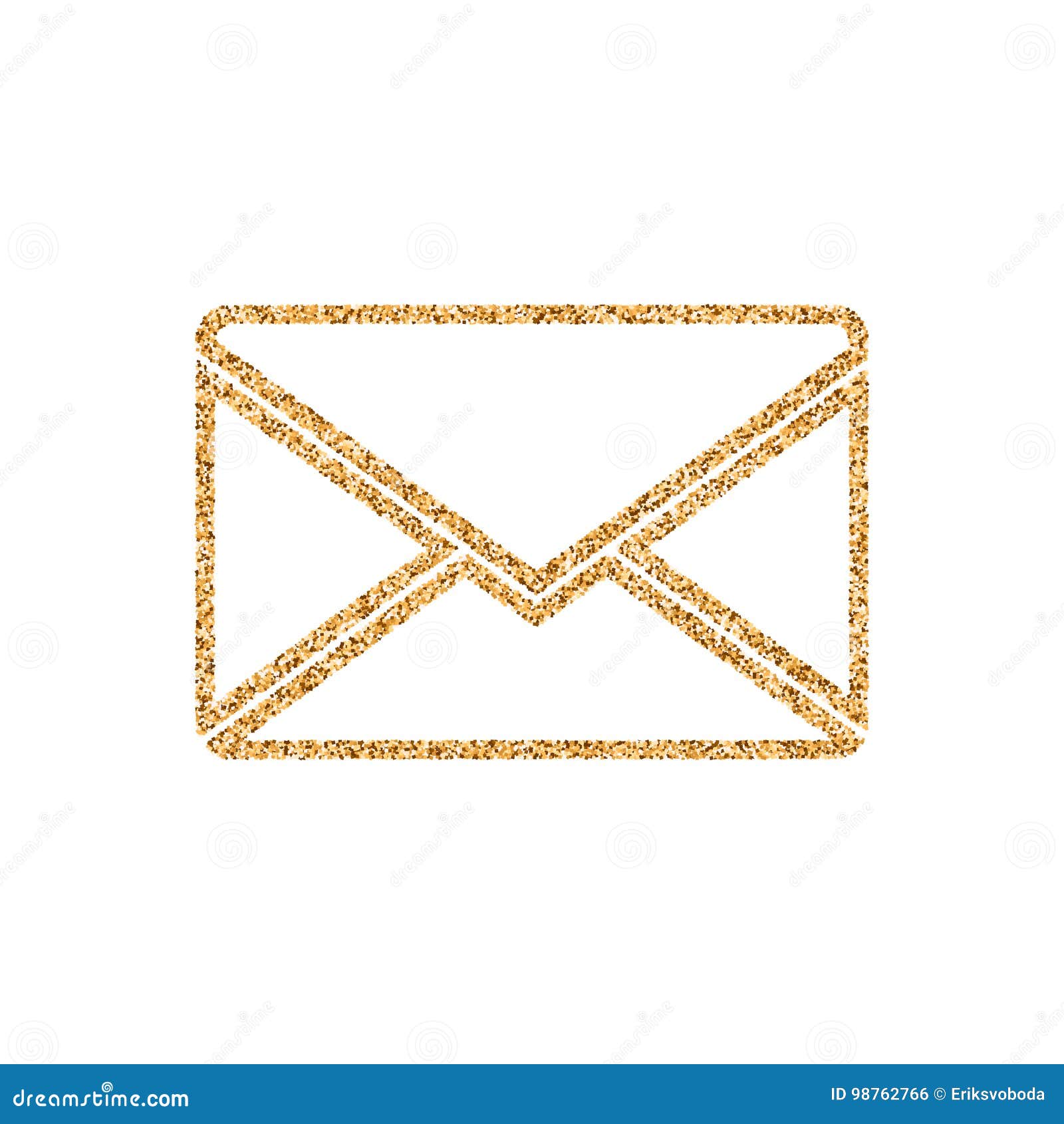 skranke Fil badning Letter of Mail Icon with Glitter Effect, Isolated on White Background.  Outline Icon of Paper Envelope, Vector Pictogram Stock Vector -  Illustration of decorative, magic: 98762766