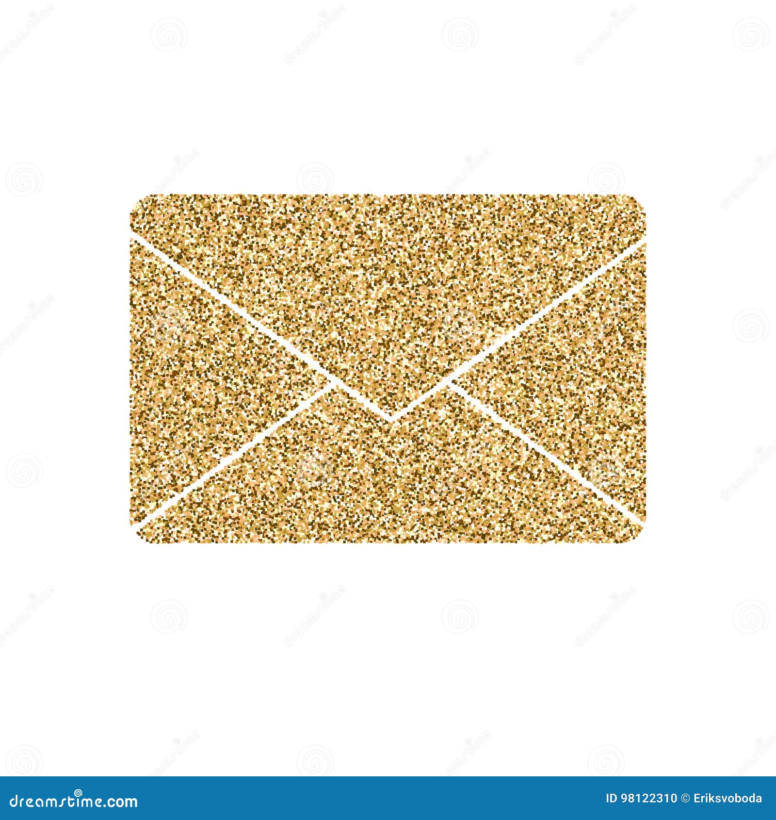 eksplodere Summen leje Letter of Mail Icon with Glitter Effect, on White Background. Outline Icon  of Paper Envelope, Vector Pictogram Stock Vector - Illustration of modern,  concept: 98122310