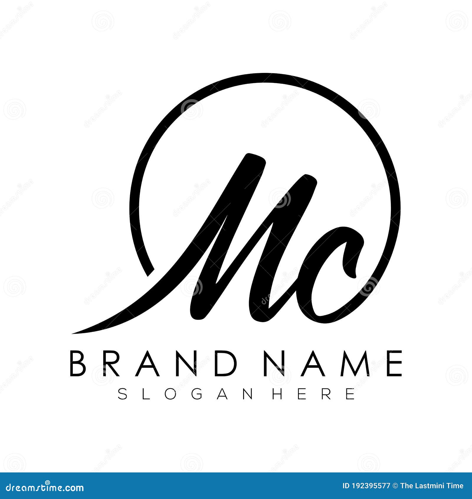 Letter mc logo design stock vector. Illustration of icon - 192395577