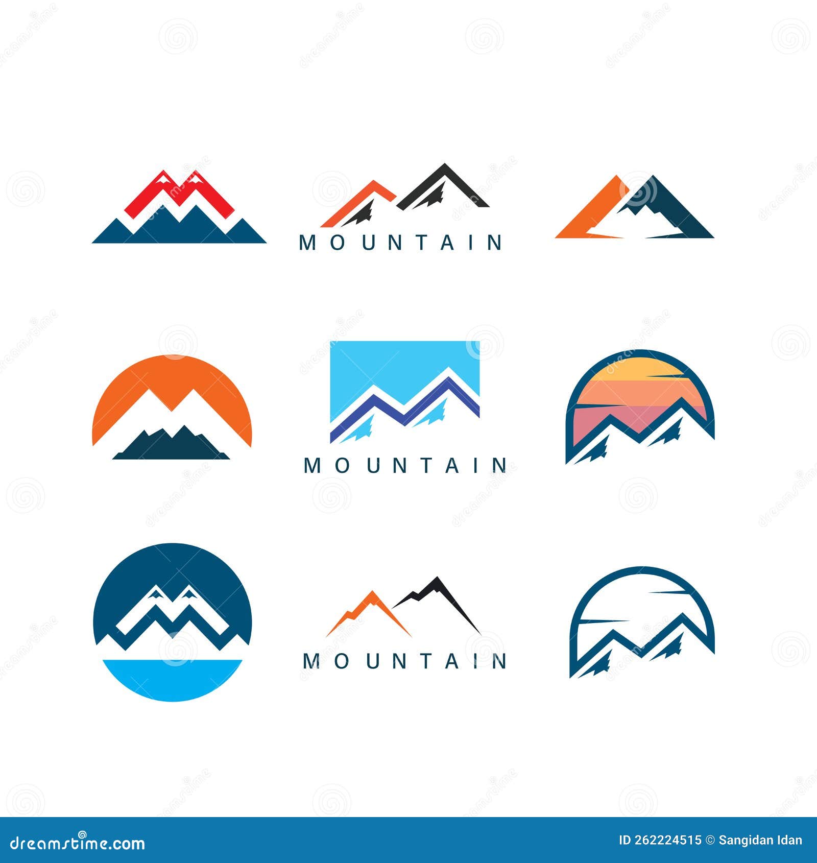 Letter Mountain Icon Vector Illustration Concept Design Stock Vector ...