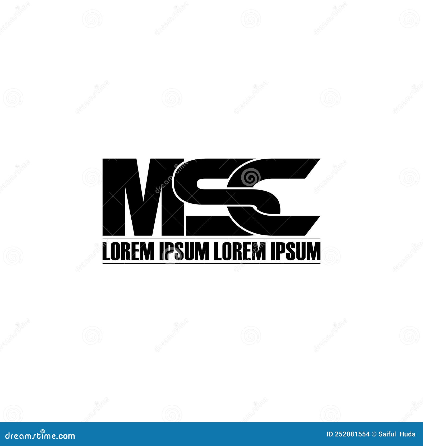 letter msc simple monogram logo icon .