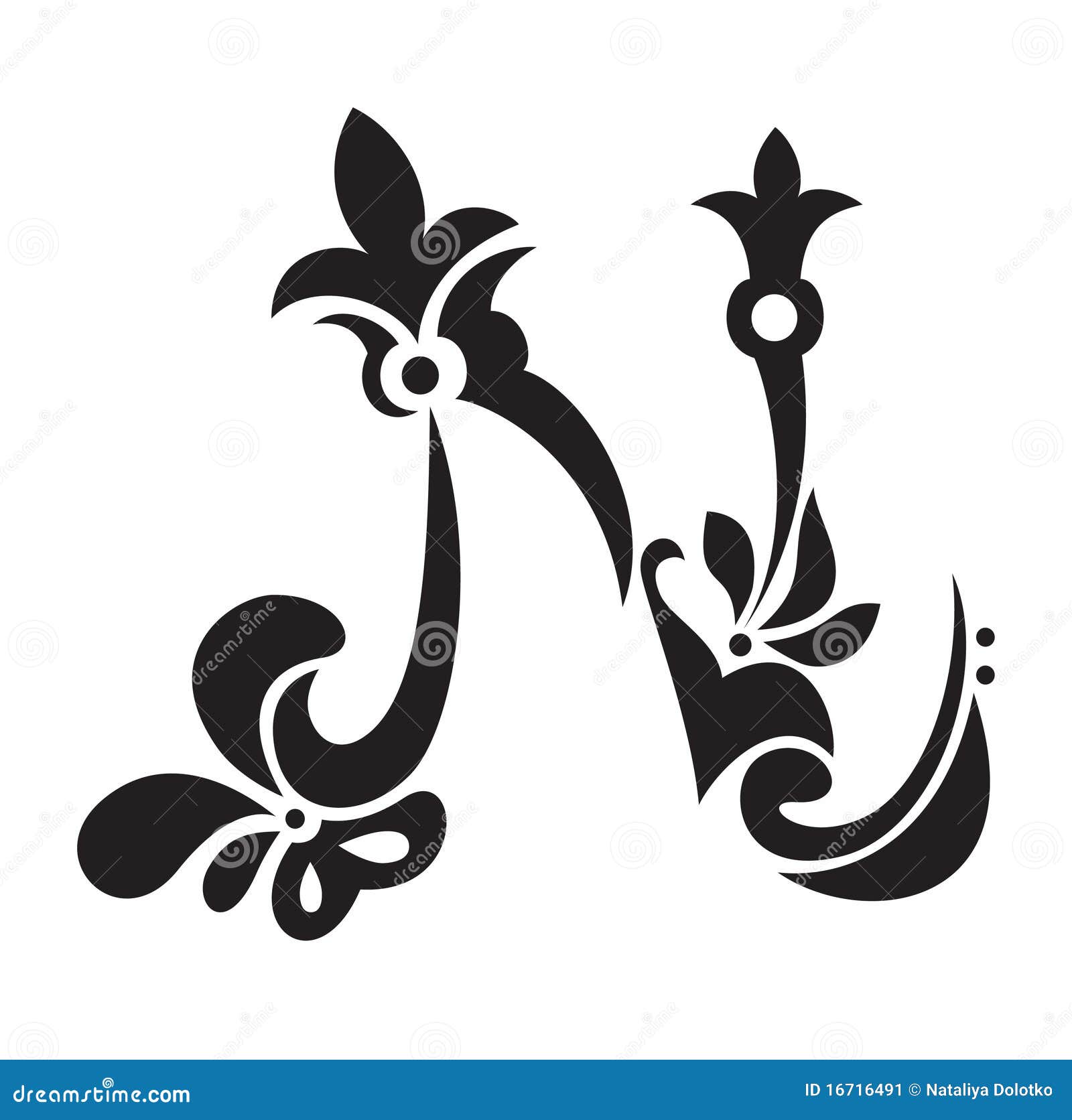 Letter N stock vector. Illustration of elegance, isolated - 16716491