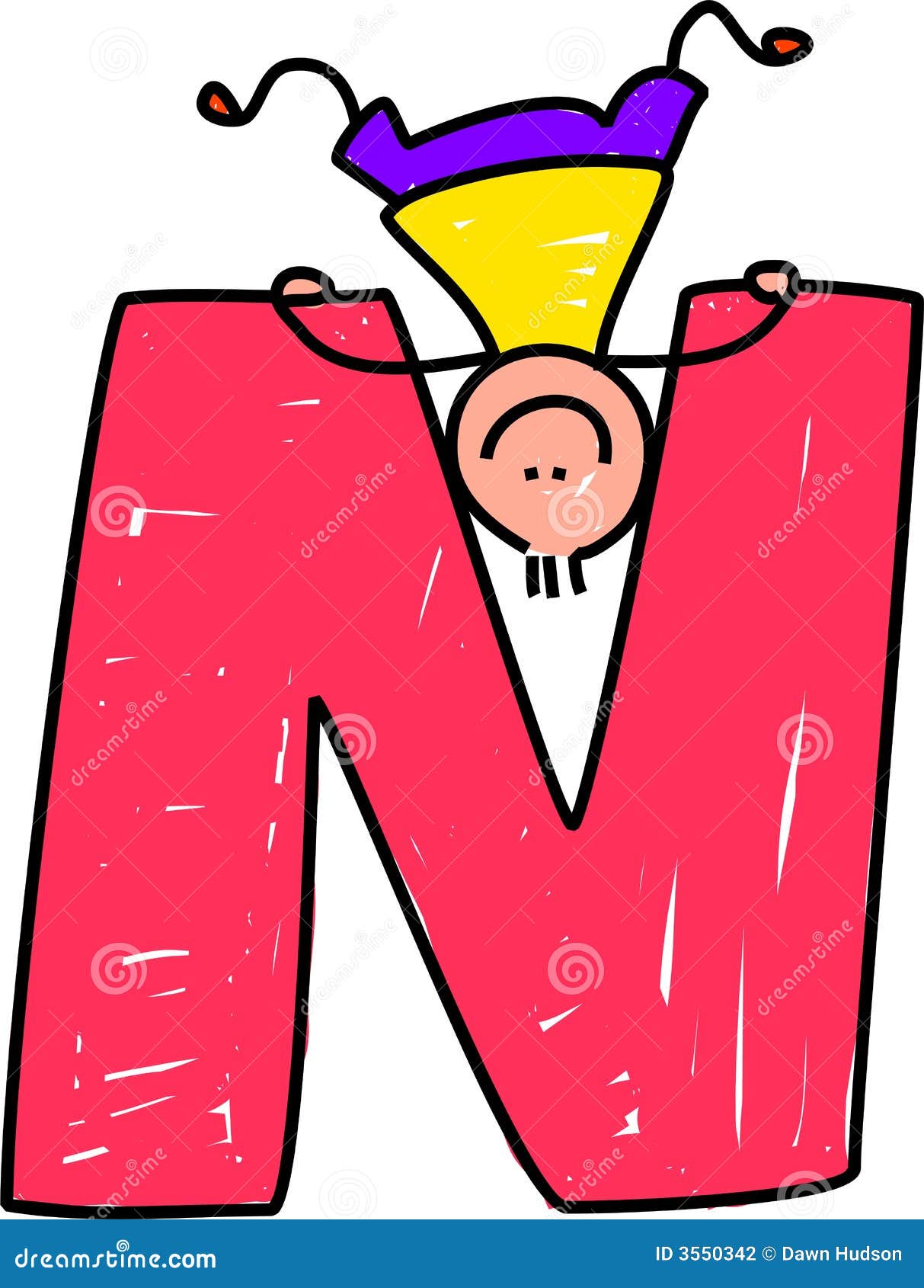 Letter N boy stock vector. Illustration of people, nursery - 3550342
