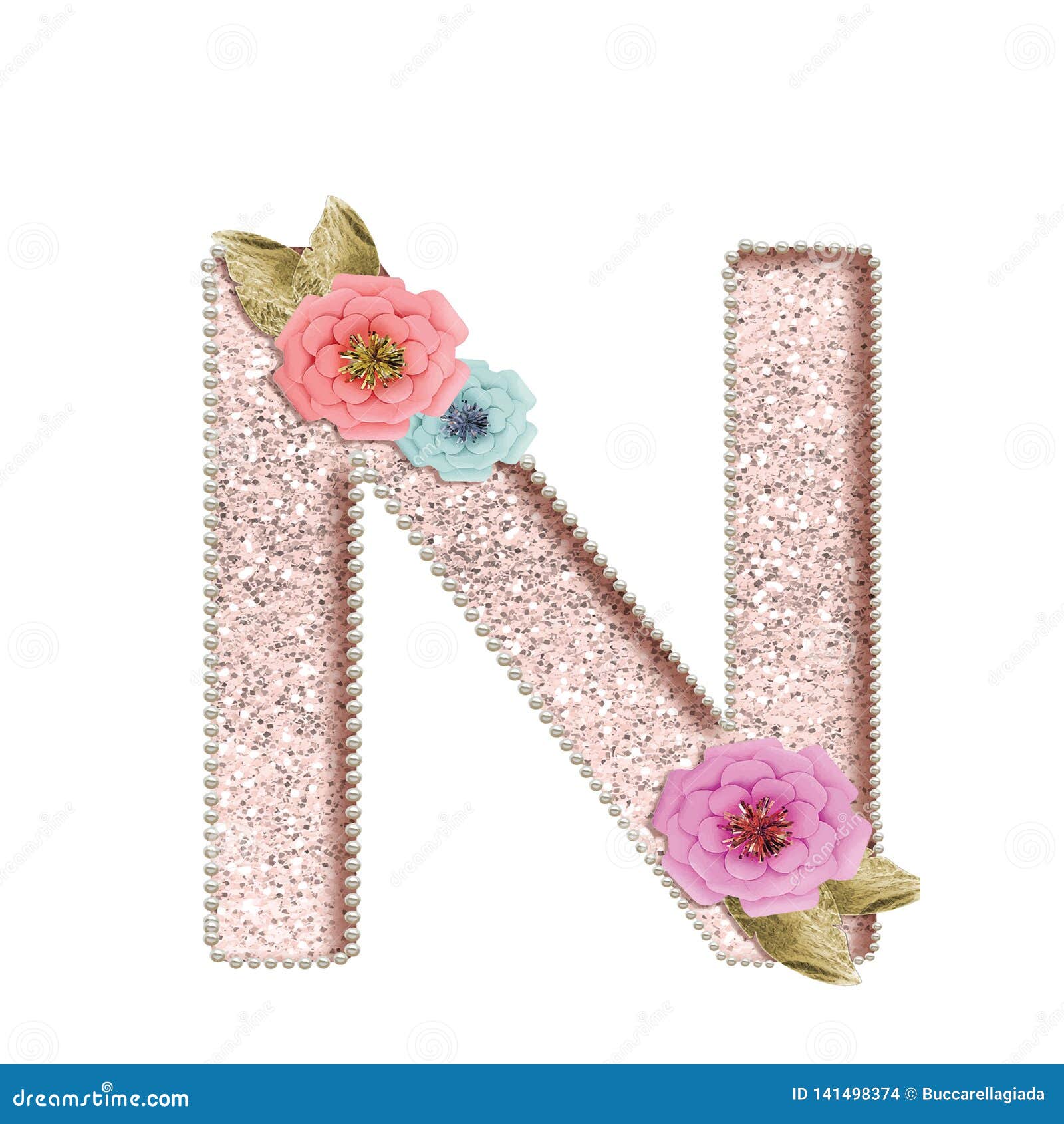 Japanese Cherry Blossom, Letter R Initial Monogram Rose Pink
