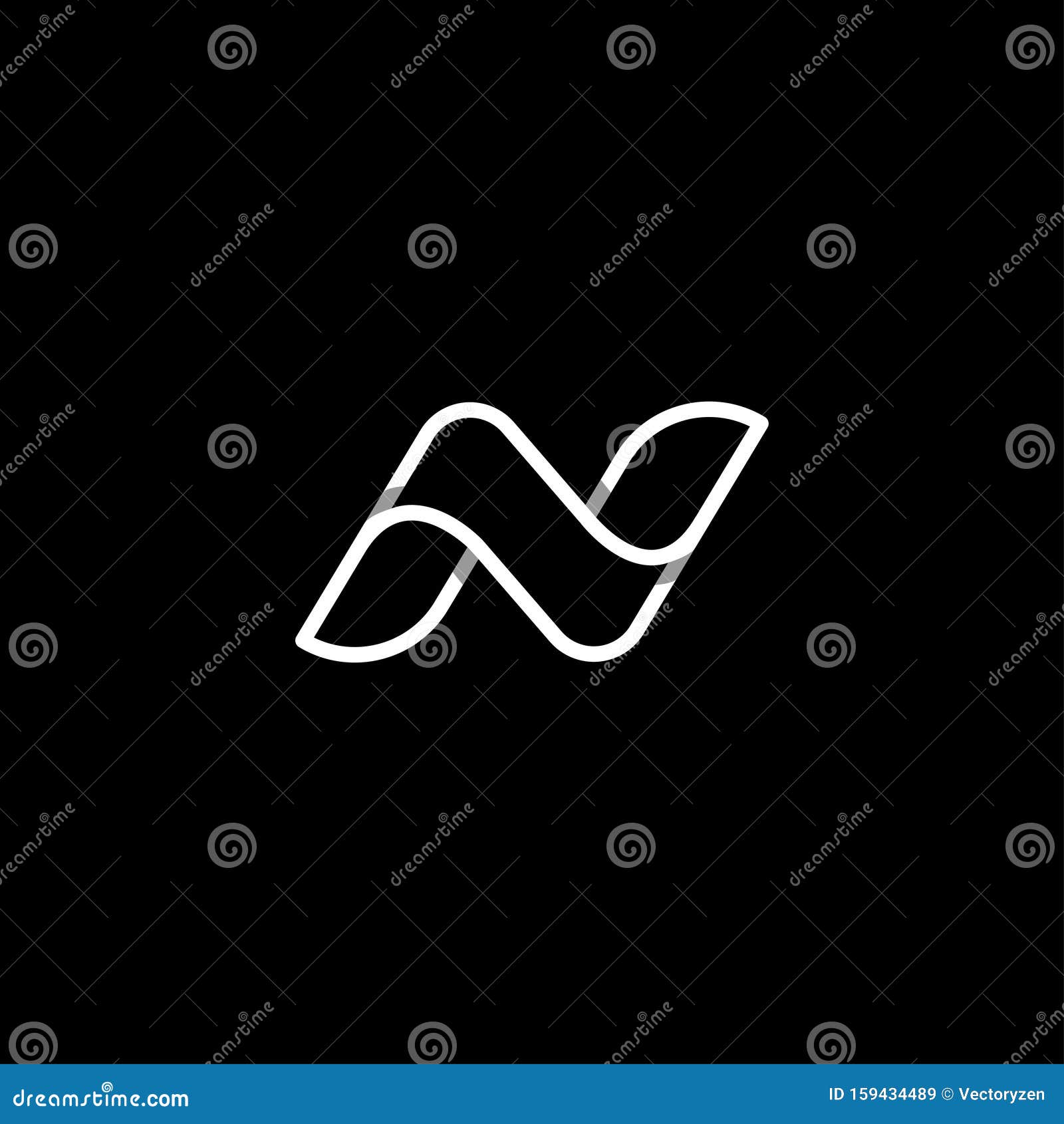 letter n nn logo  simple 