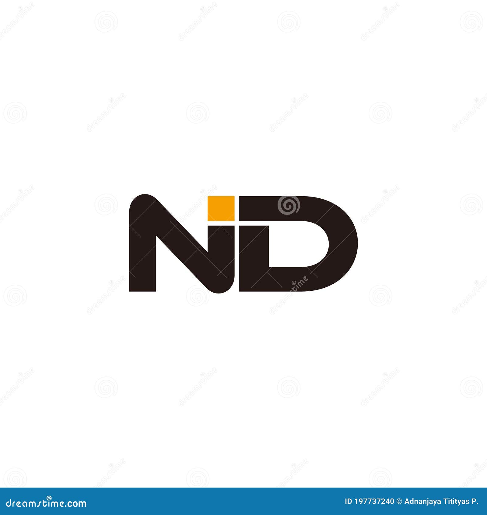 letter nd simple geometric line art  logo 